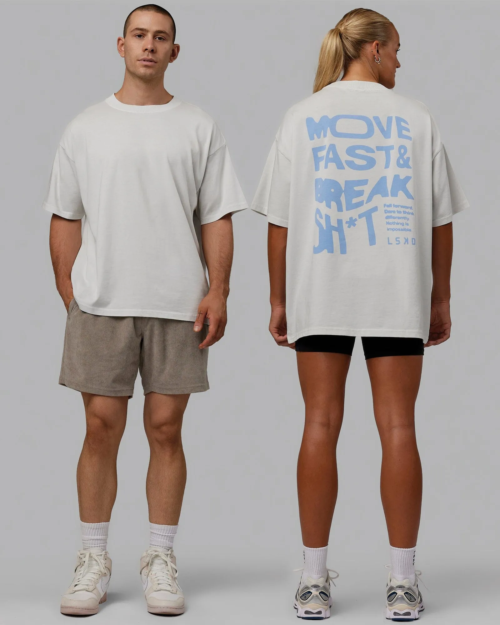 Unisex Washed Move Fast Heavyweight Tee Oversize - Lunar Rock-Windsurfer sold by LSKD