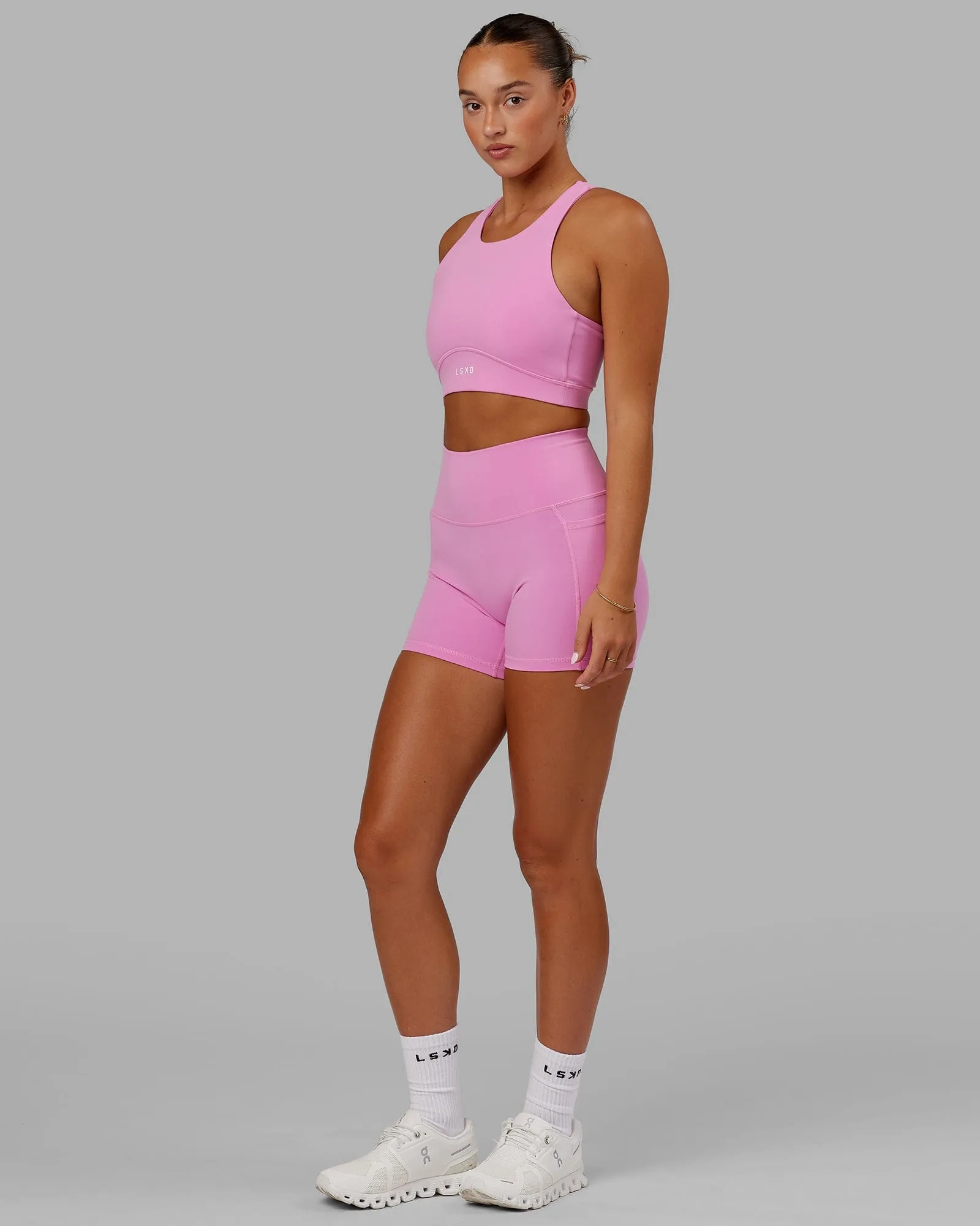 Fusion Sports Bra - Spark Pink sold by LSKD product image thumbnail 4