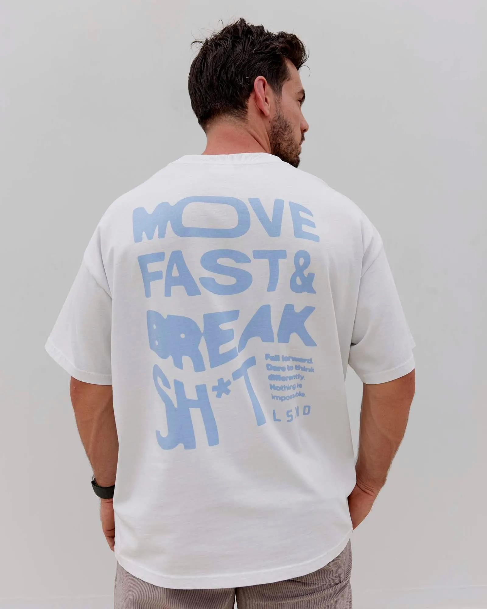 Unisex Washed Move Fast Heavyweight Tee Oversize - Lunar Rock-Windsurfer sold by LSKD product image thumbnail 2