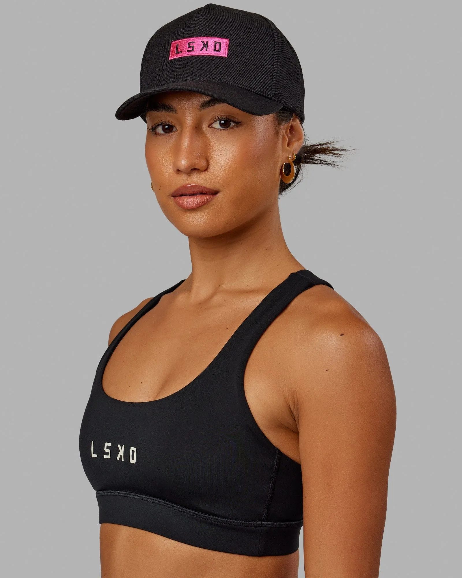 Cornerstone Snapback Cap - Black-Flamingo sold by LSKD product image thumbnail 4