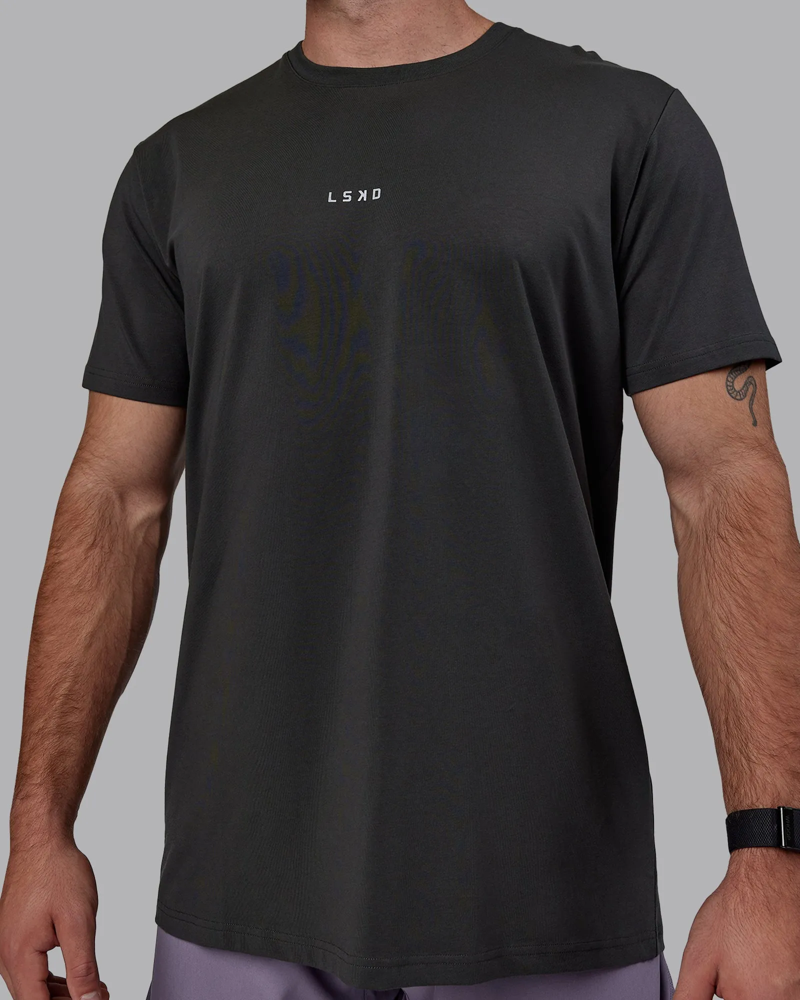 Base FLXCotton Tee - Pirate Black sold by LSKD product image thumbnail 5