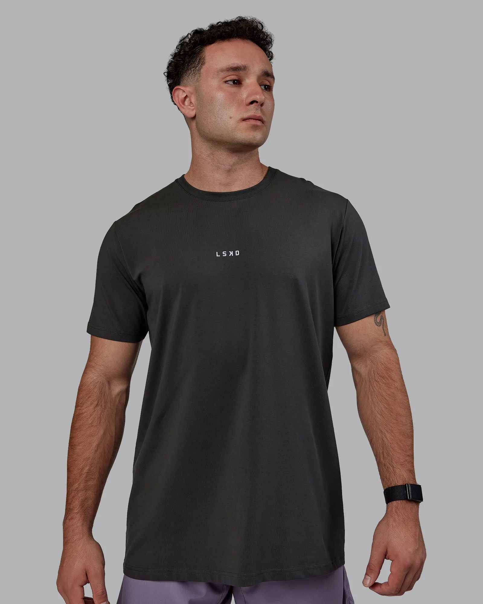 Base FLXCotton Tee - Pirate Black sold by LSKD