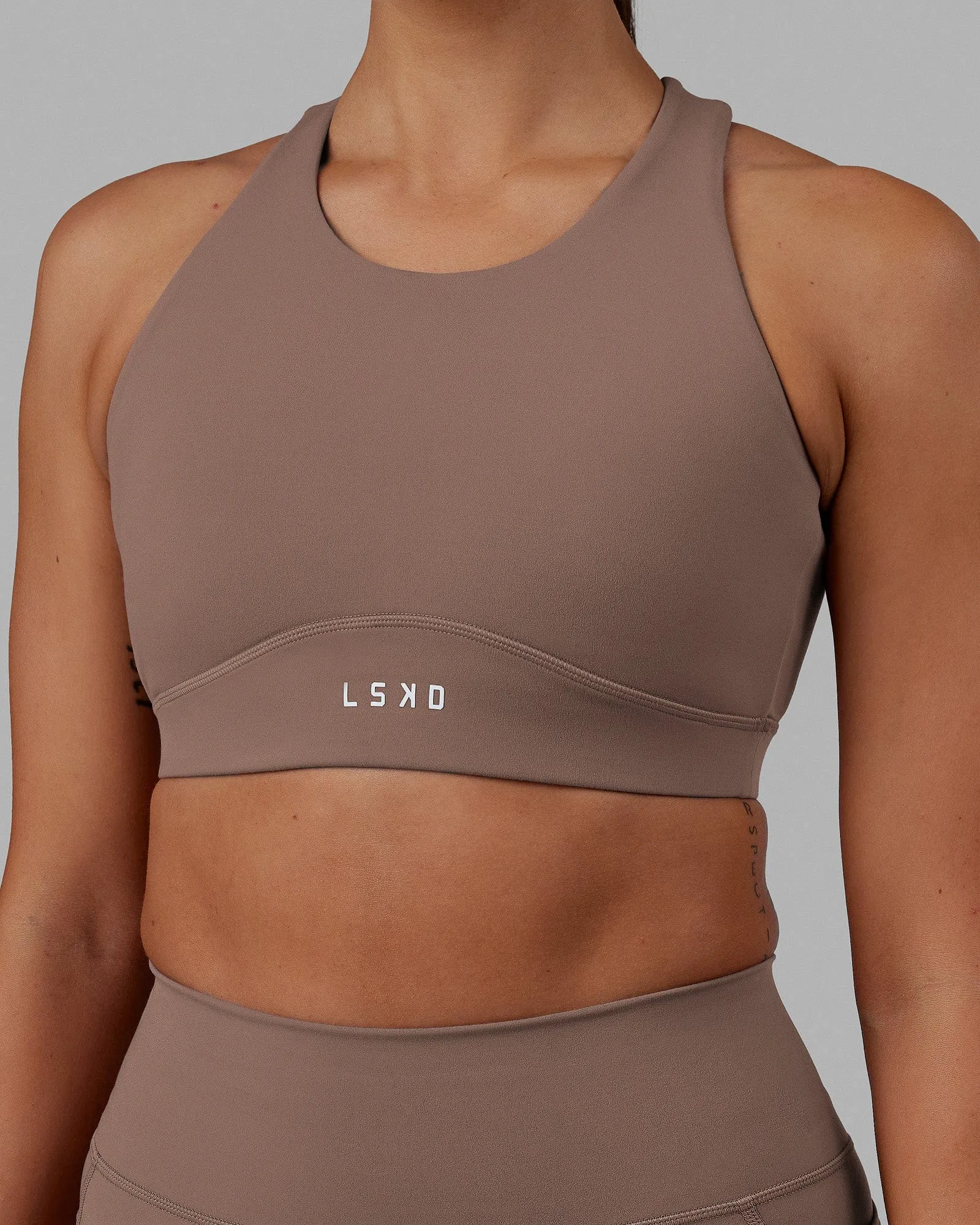 Fusion Sports Bra - Deep Taupe sold by LSKD product image thumbnail 4