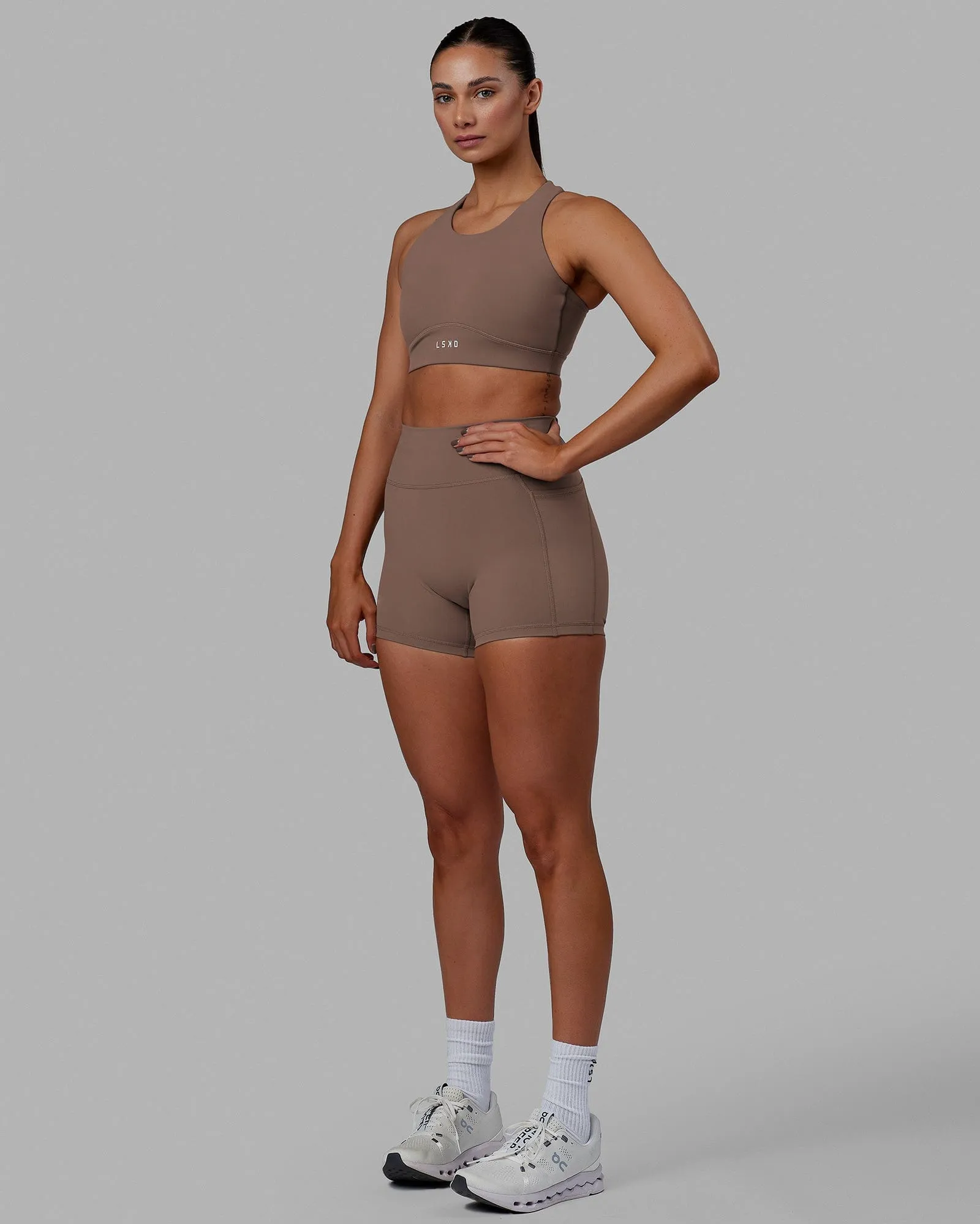 Fusion Sports Bra - Deep Taupe sold by LSKD product image thumbnail 3