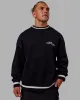 Unisex Fitness Club Sweater Oversize - Black-Off White sold by LSKD