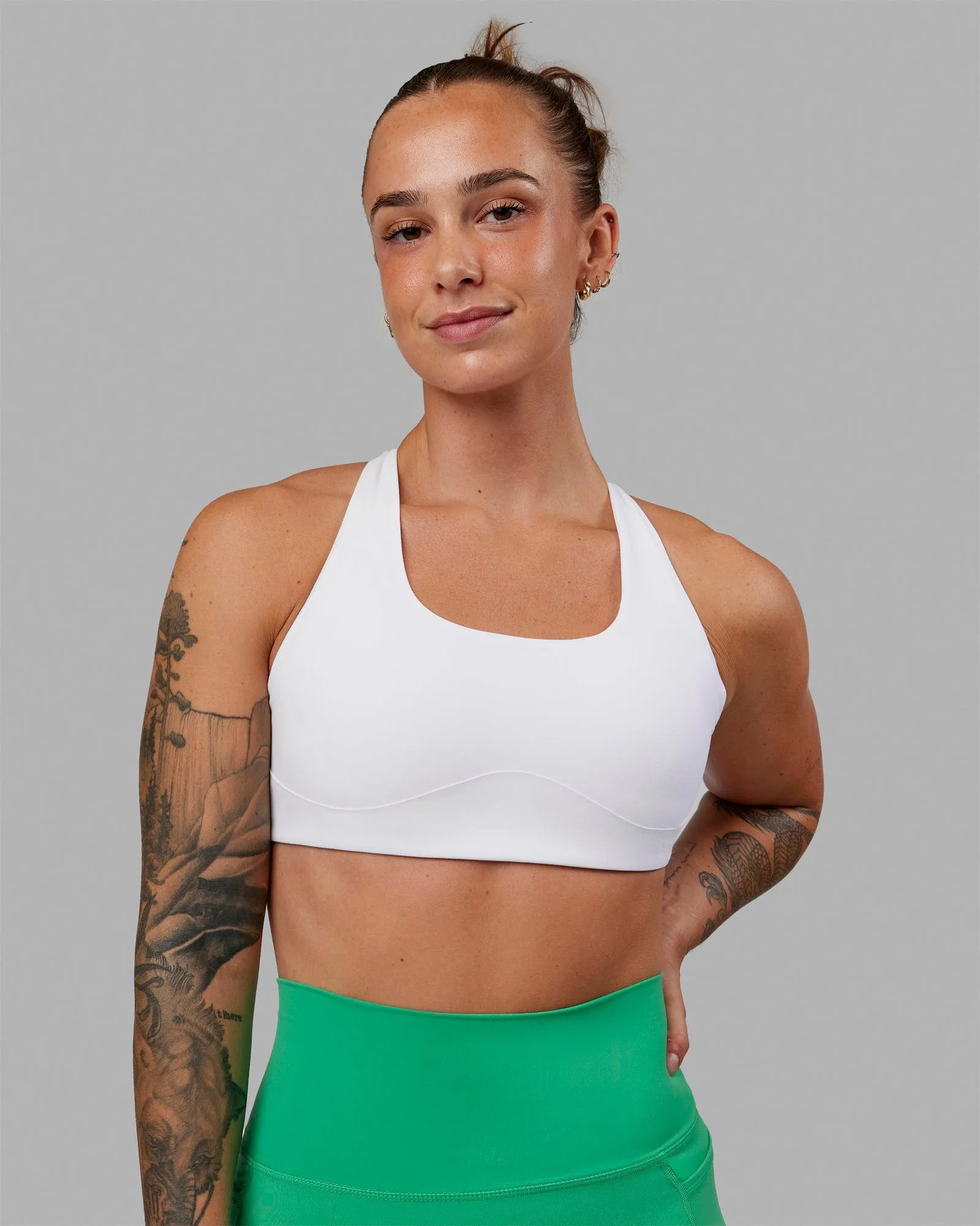 Aspire Sports Bra - White sold by LSKD product image thumbnail 4
