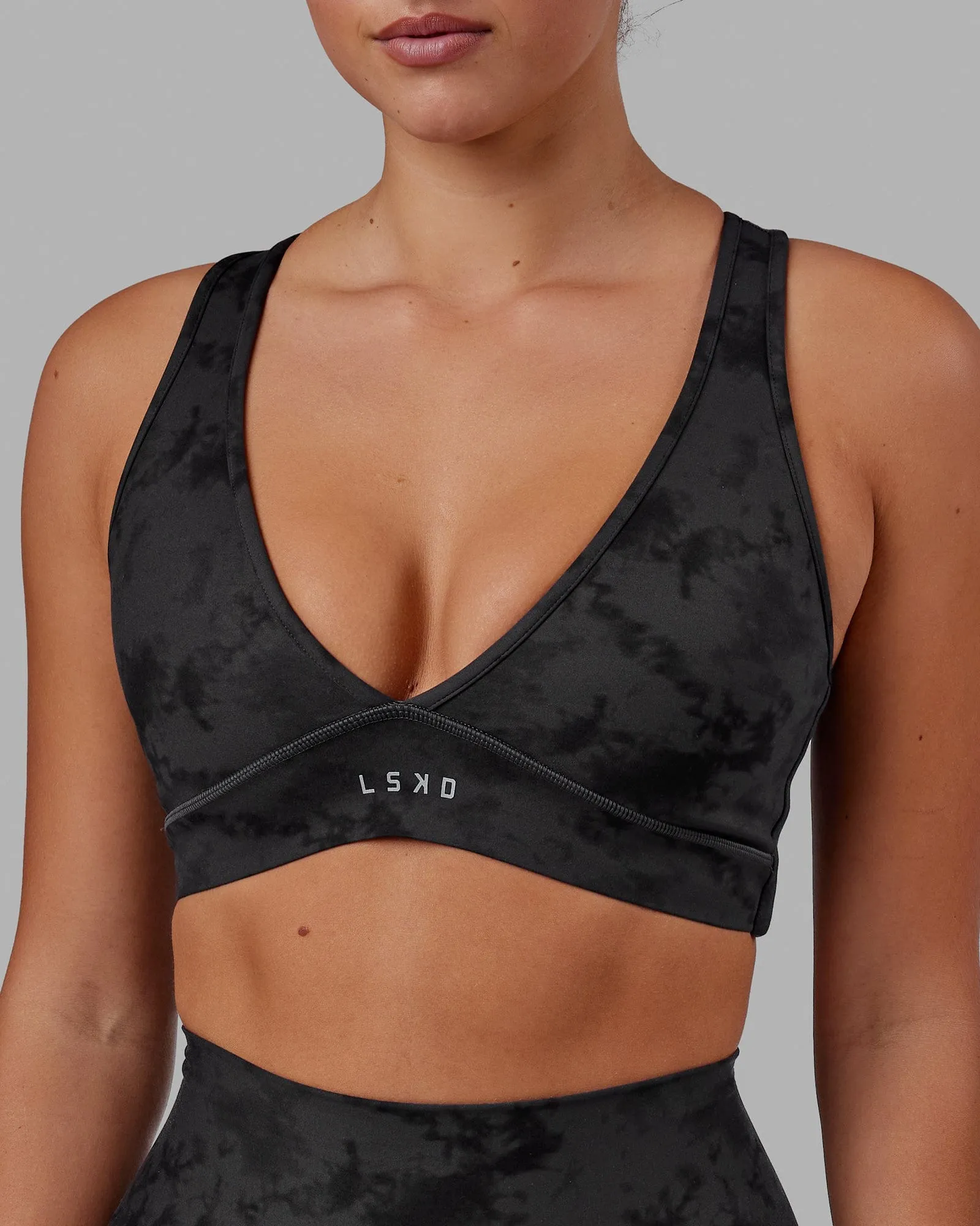 Stamina Sports Bra - Black Tie-Dye sold by LSKD product image thumbnail 5