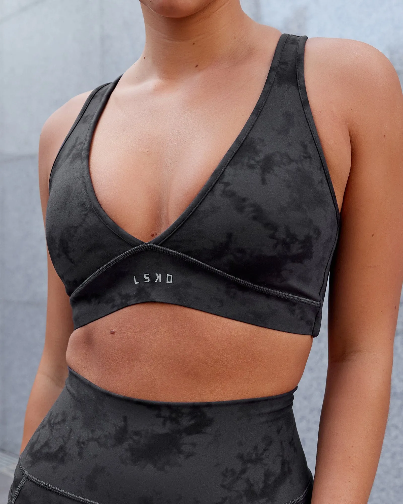 Stamina Sports Bra - Black Tie-Dye sold by LSKD product image thumbnail 3