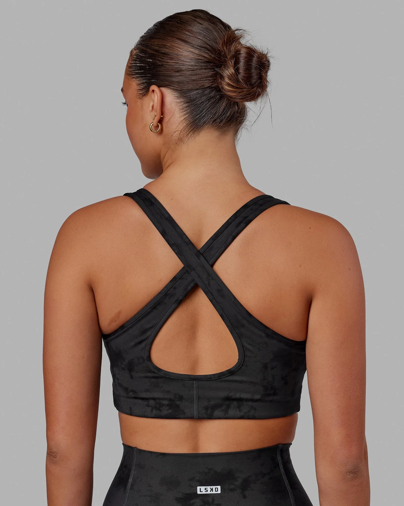 Stamina Sports Bra - Black Tie-Dye sold by LSKD product image thumbnail 2