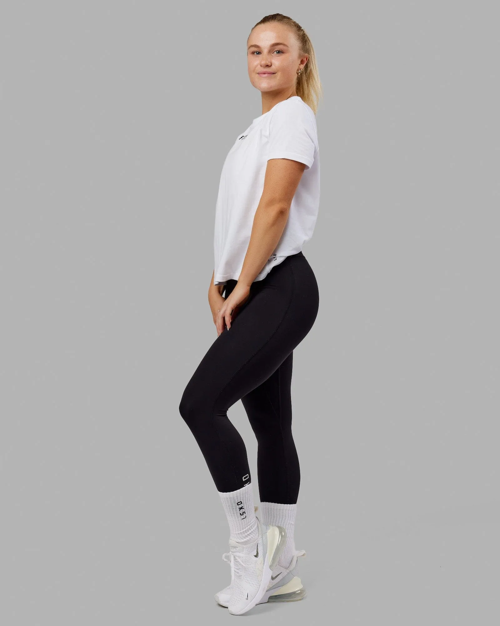 Fitstop Fast FLXCotton Tee - White-Black sold by LSKD product image thumbnail 3