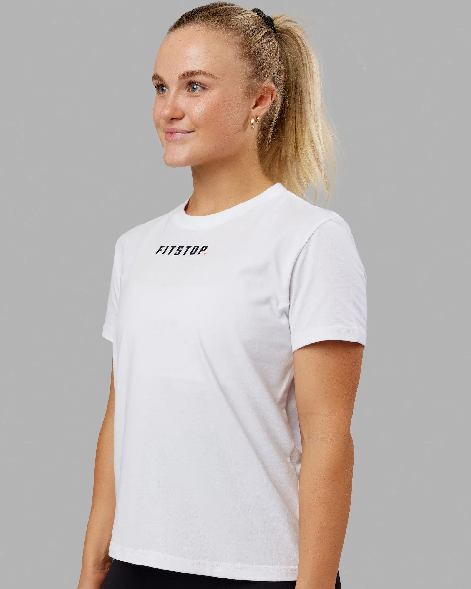 Fitstop Fast FLXCotton Tee - White-Black sold by LSKD