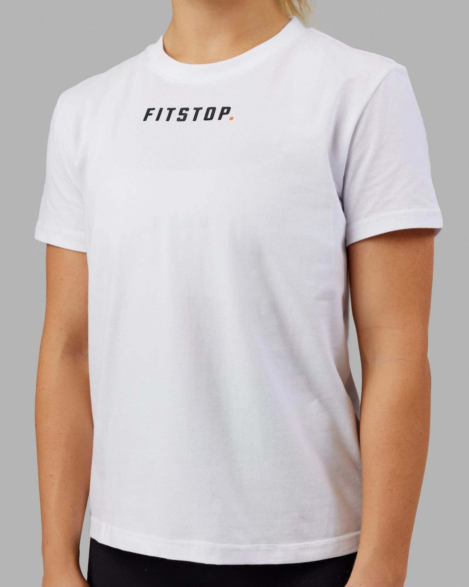 Fitstop Fast FLXCotton Tee - White-Black sold by LSKD product image thumbnail 4
