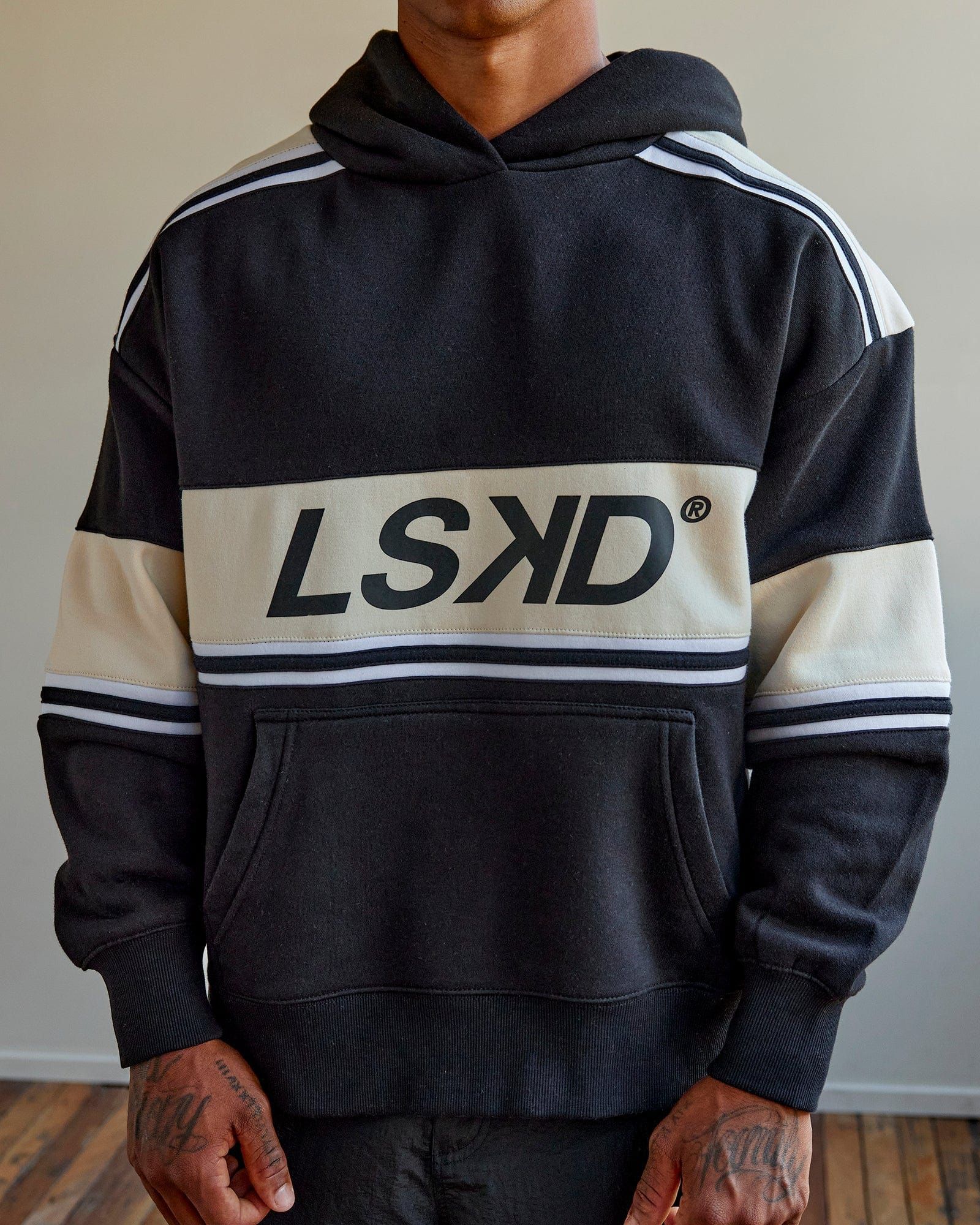 Unisex A-Team Hoodie Oversize - Black-Bone sold by LSKD product image thumbnail 2