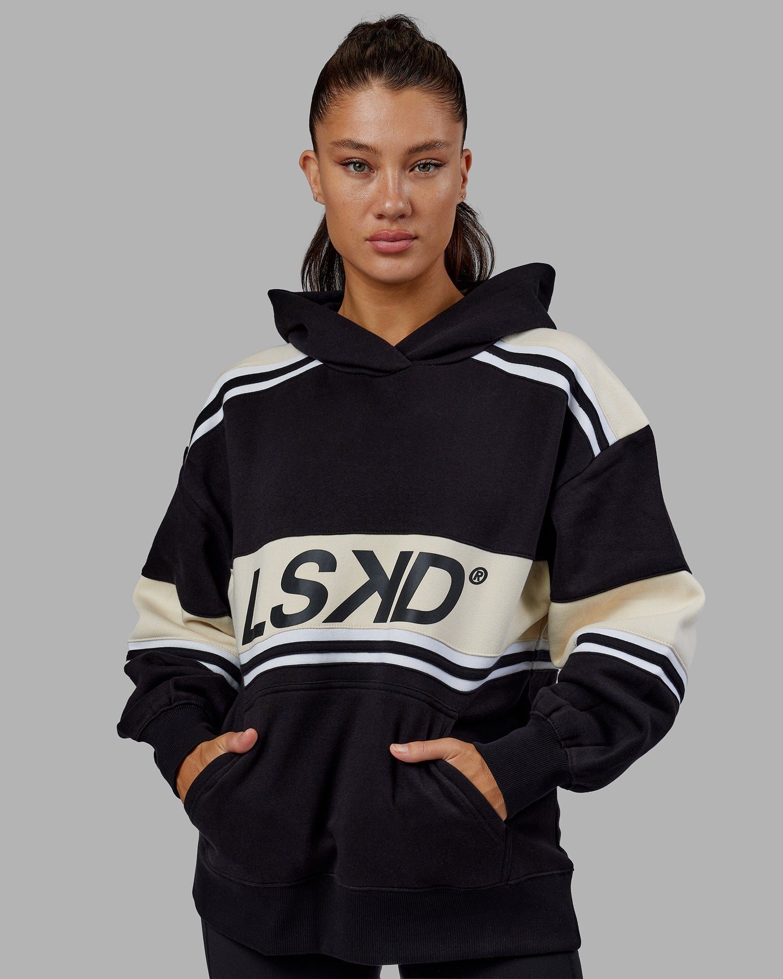 Unisex A-Team Hoodie Oversize - Black-Bone sold by LSKD product image thumbnail 3