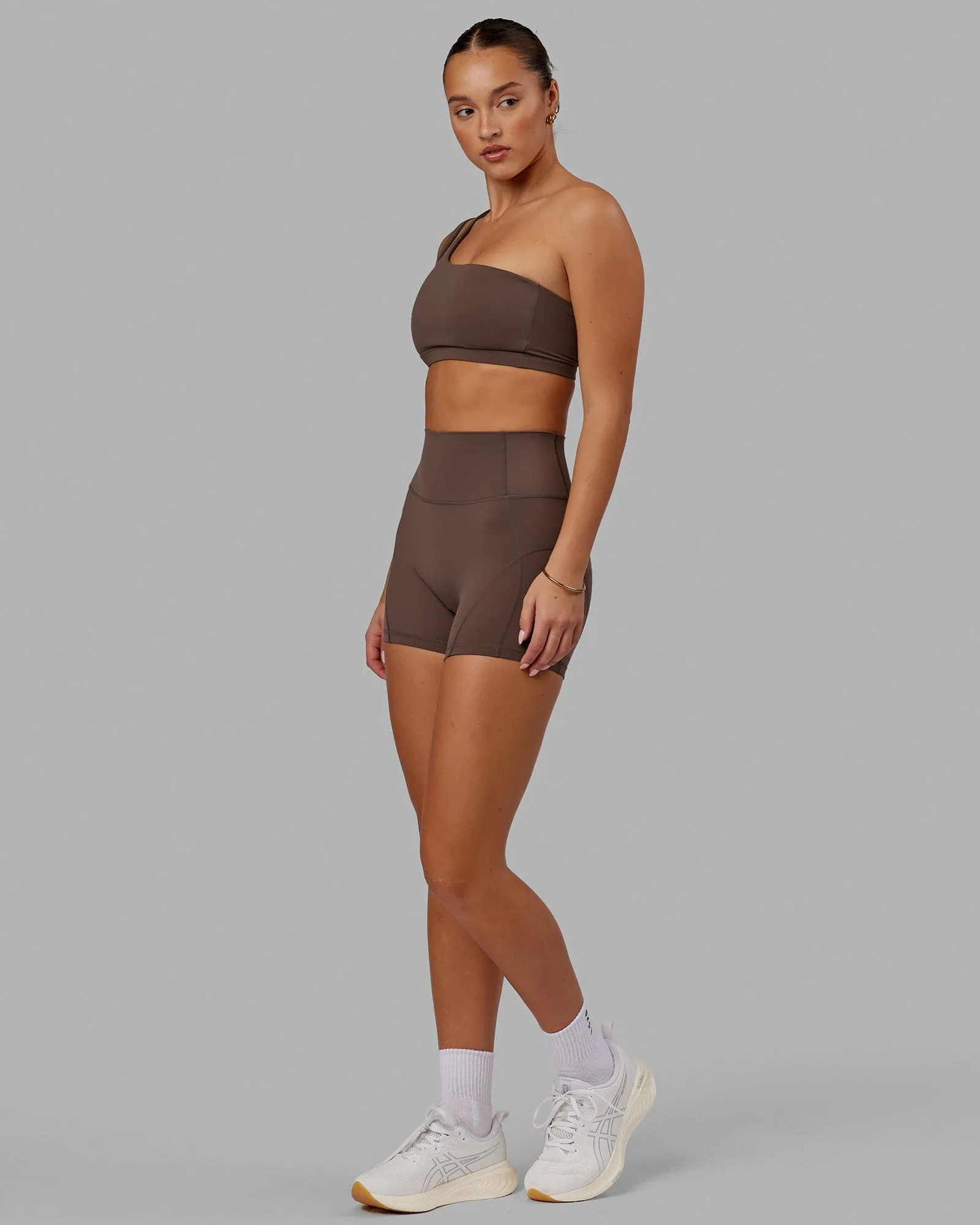 Set Up Sports Bra - Peppercorn sold by LSKD product image thumbnail 3