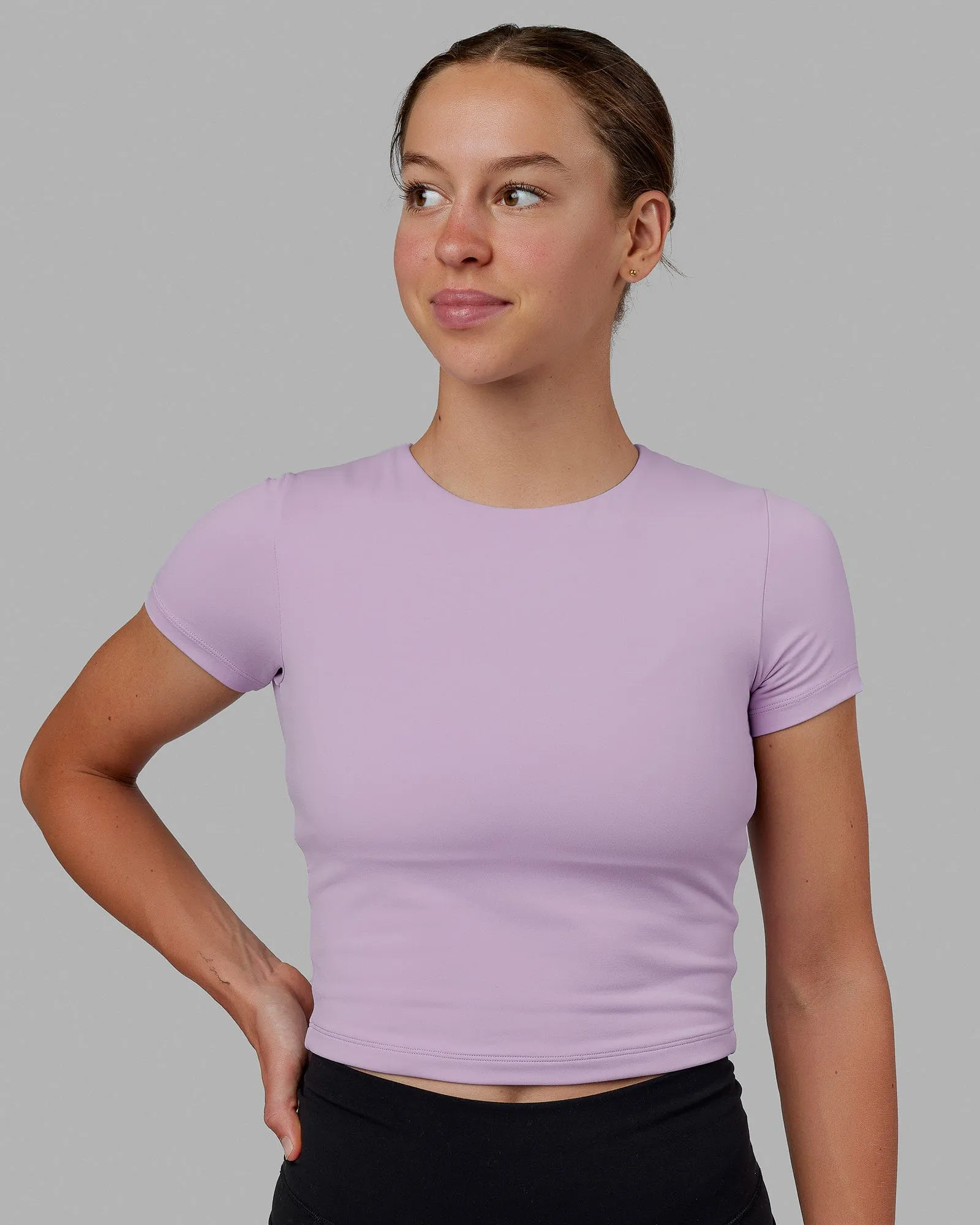 Staple Cropped Tee - Pale Lilac sold by LSKD
