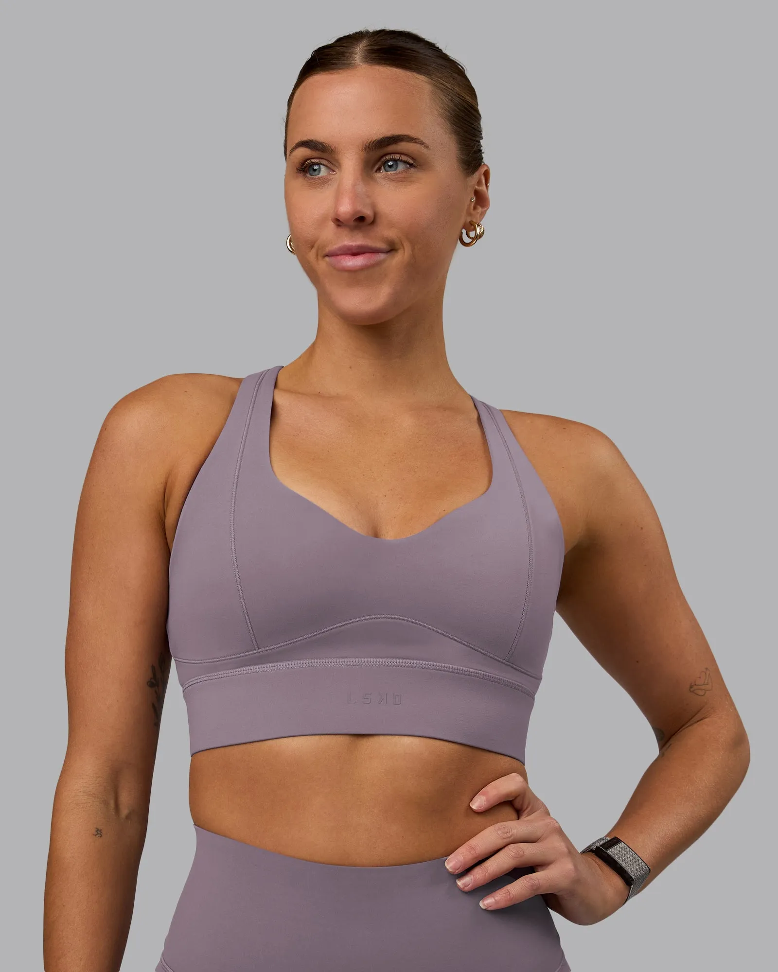 Sculpt Sports Bra - Purple Sage sold by LSKD product image thumbnail 5