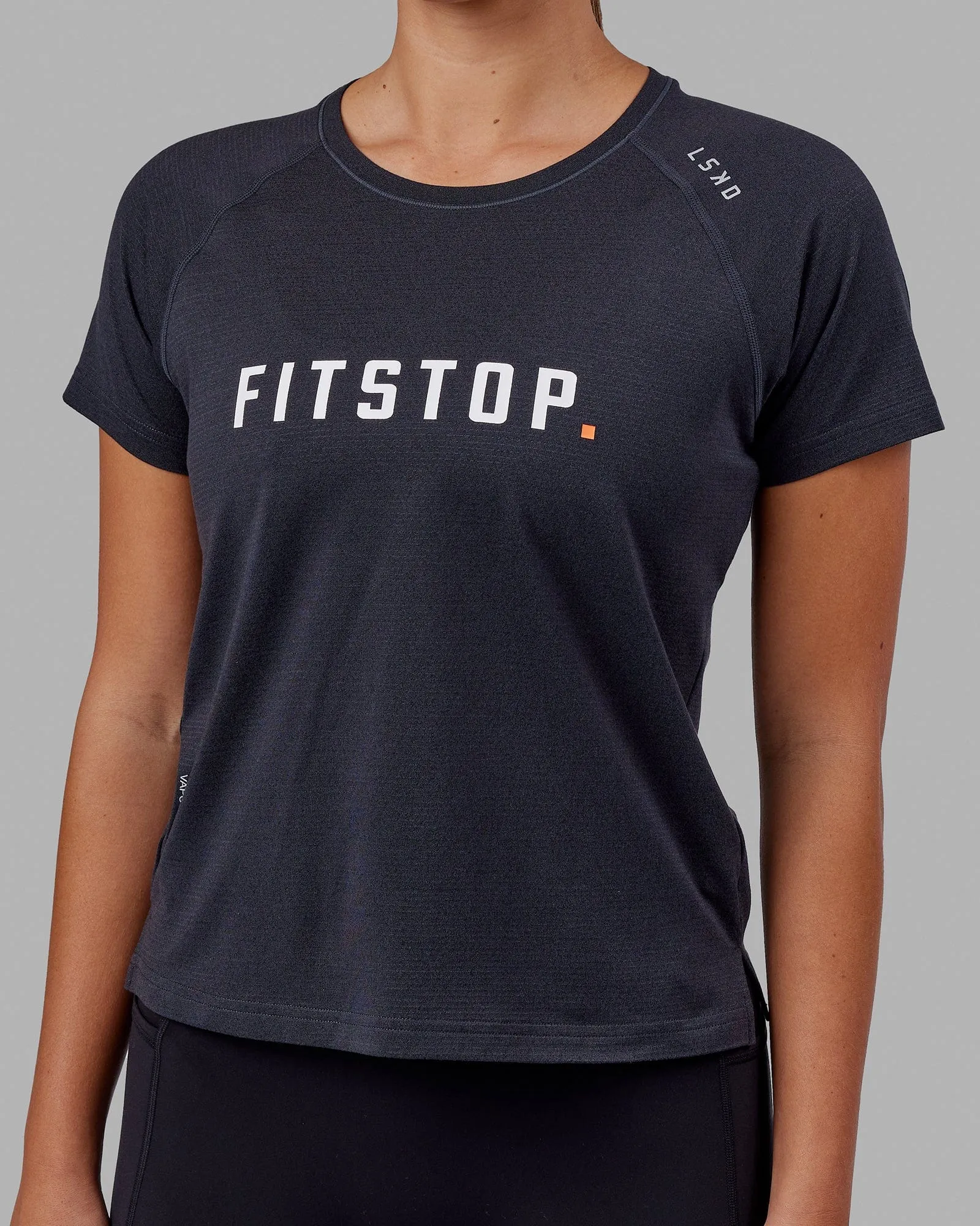 LSKD x Fitstop VapourFLX Trainer Tee - Black Marl sold by LSKD