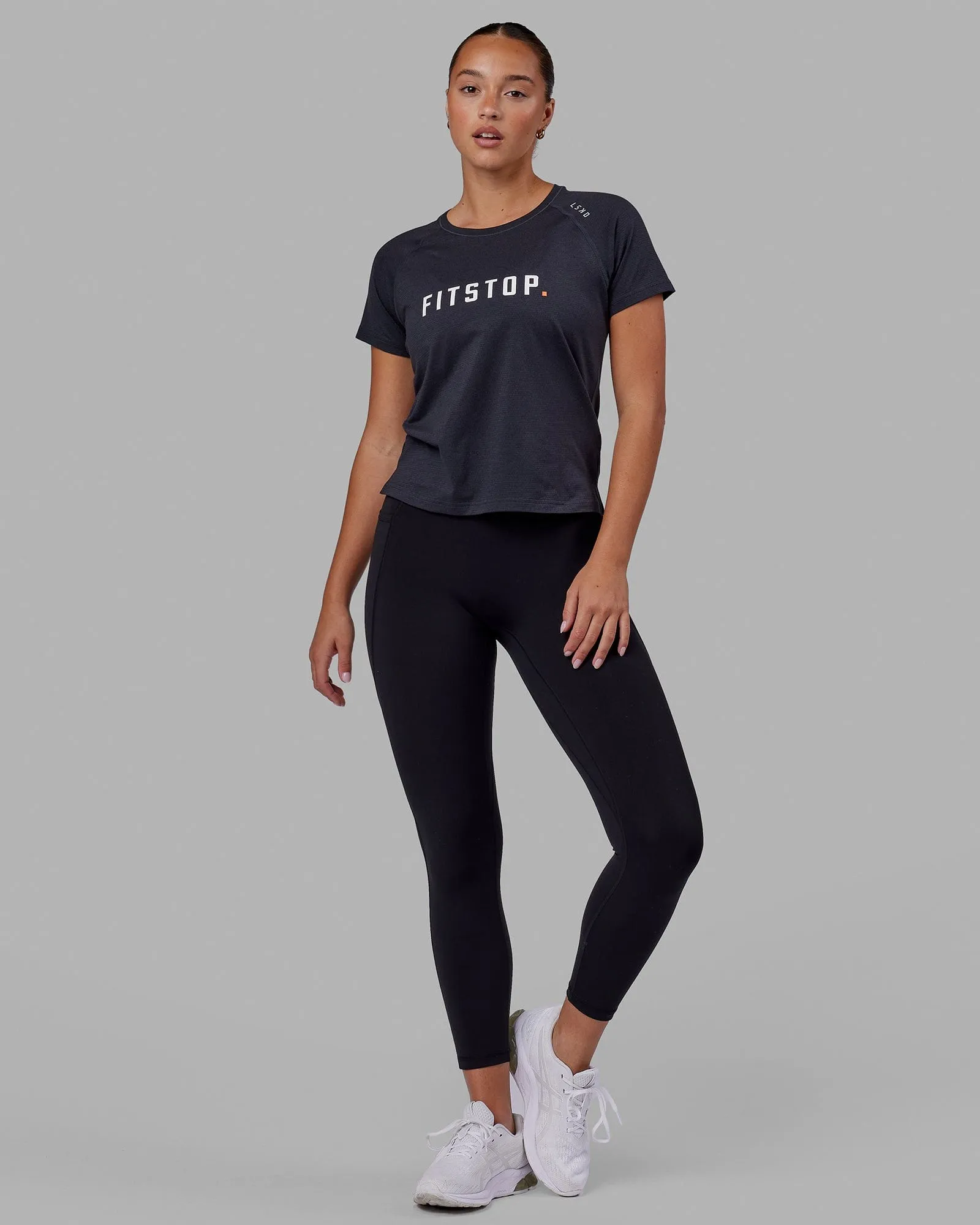 LSKD x Fitstop VapourFLX Trainer Tee - Black Marl sold by LSKD product image thumbnail 2