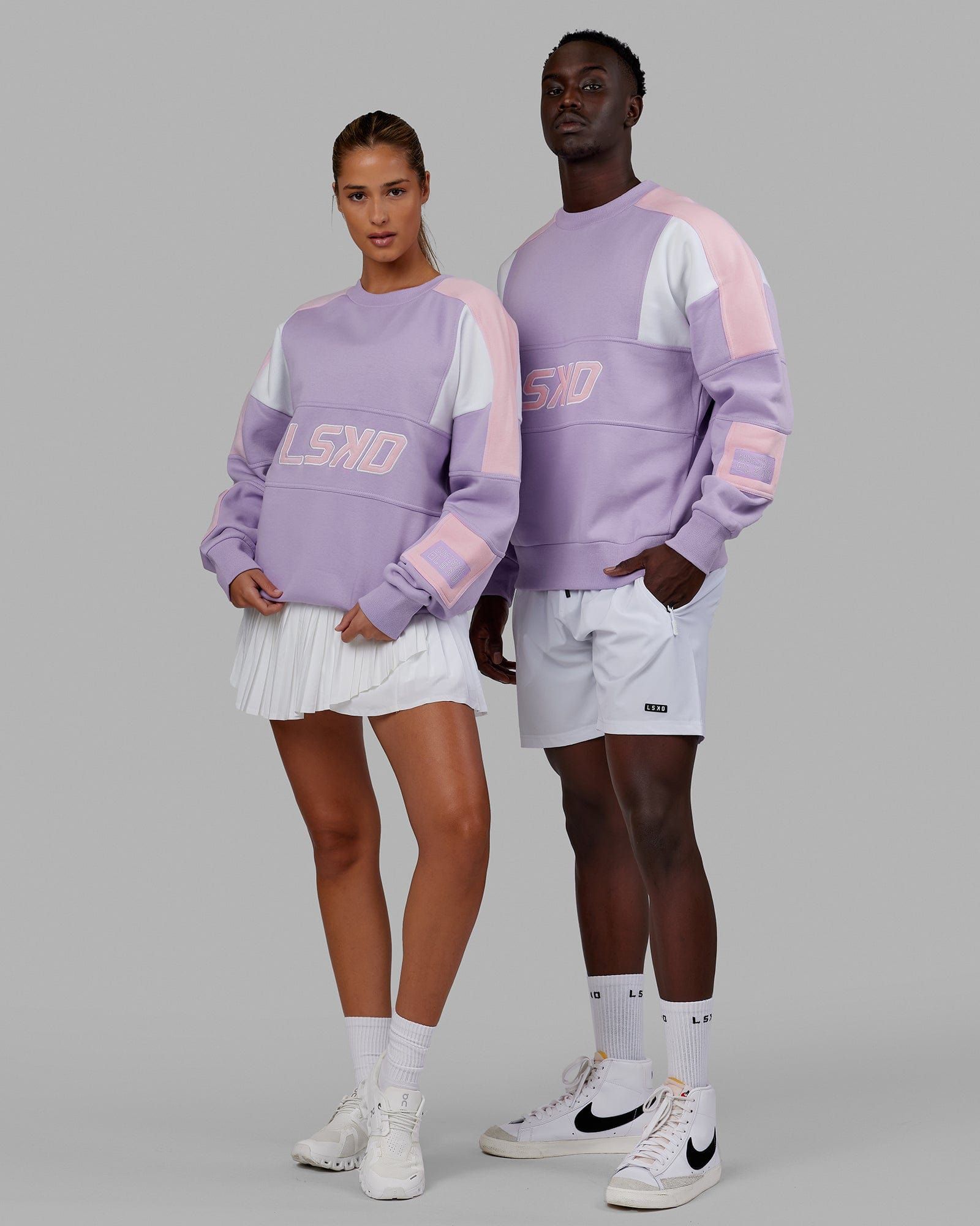 Unisex Slam Sweater Oversize - Pale Lilac-Petal Pink sold by LSKD