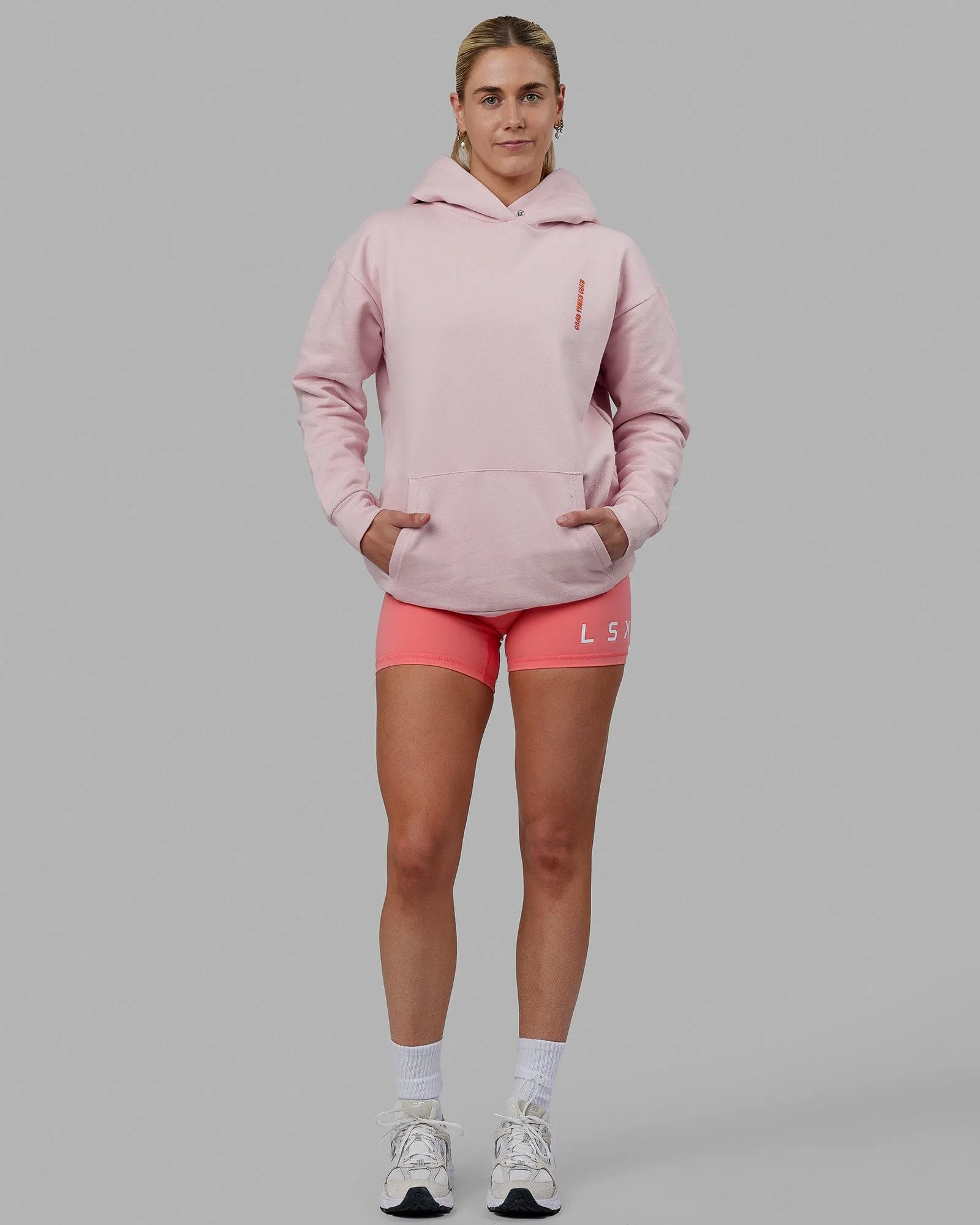 Unisex Good Times Global Heavyweight Hoodie Oversize - Marshmallow-Orange sold by LSKD product image thumbnail 3