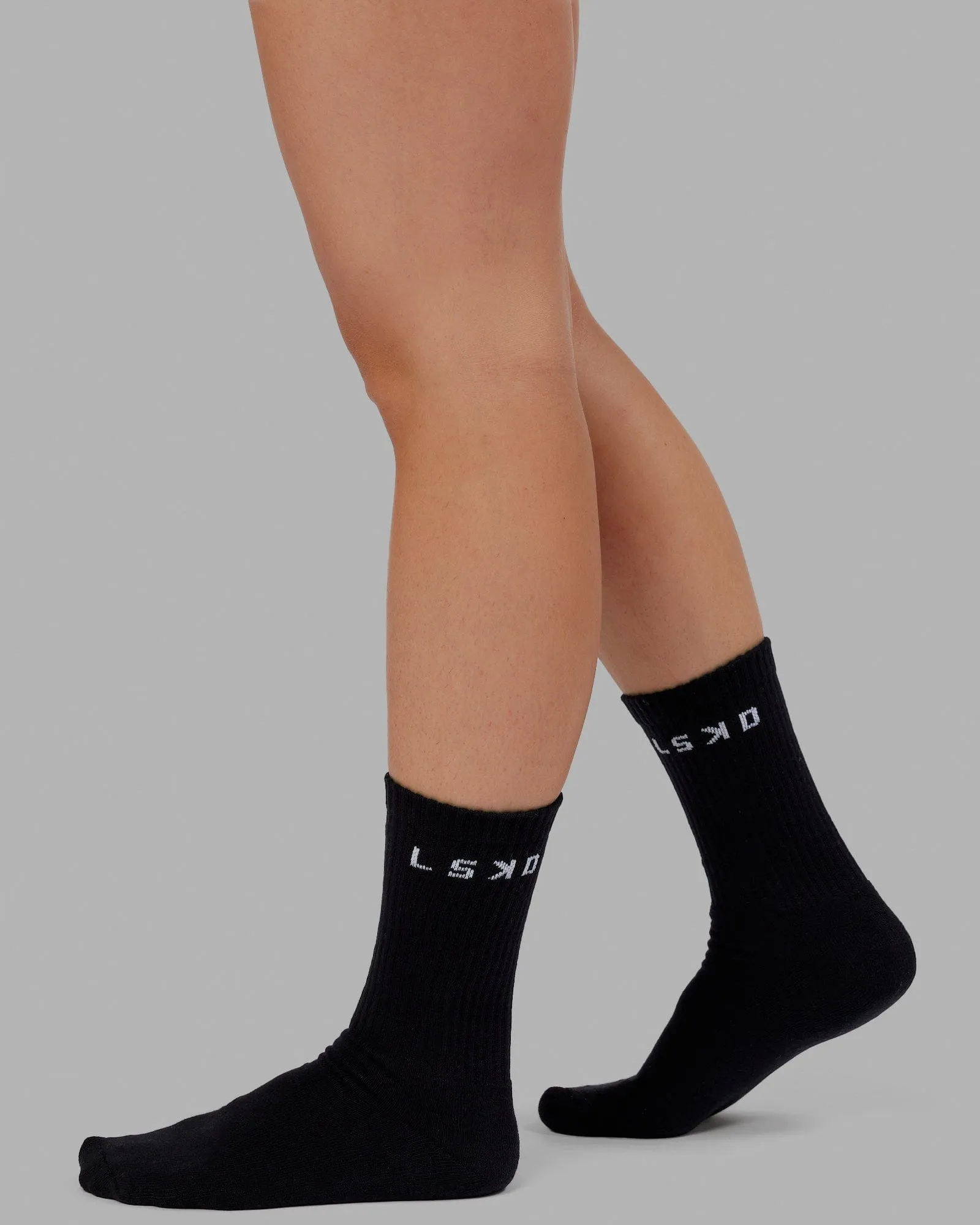 Daily 3 Pack Crew Sock - Black sold by LSKD product image thumbnail 2
