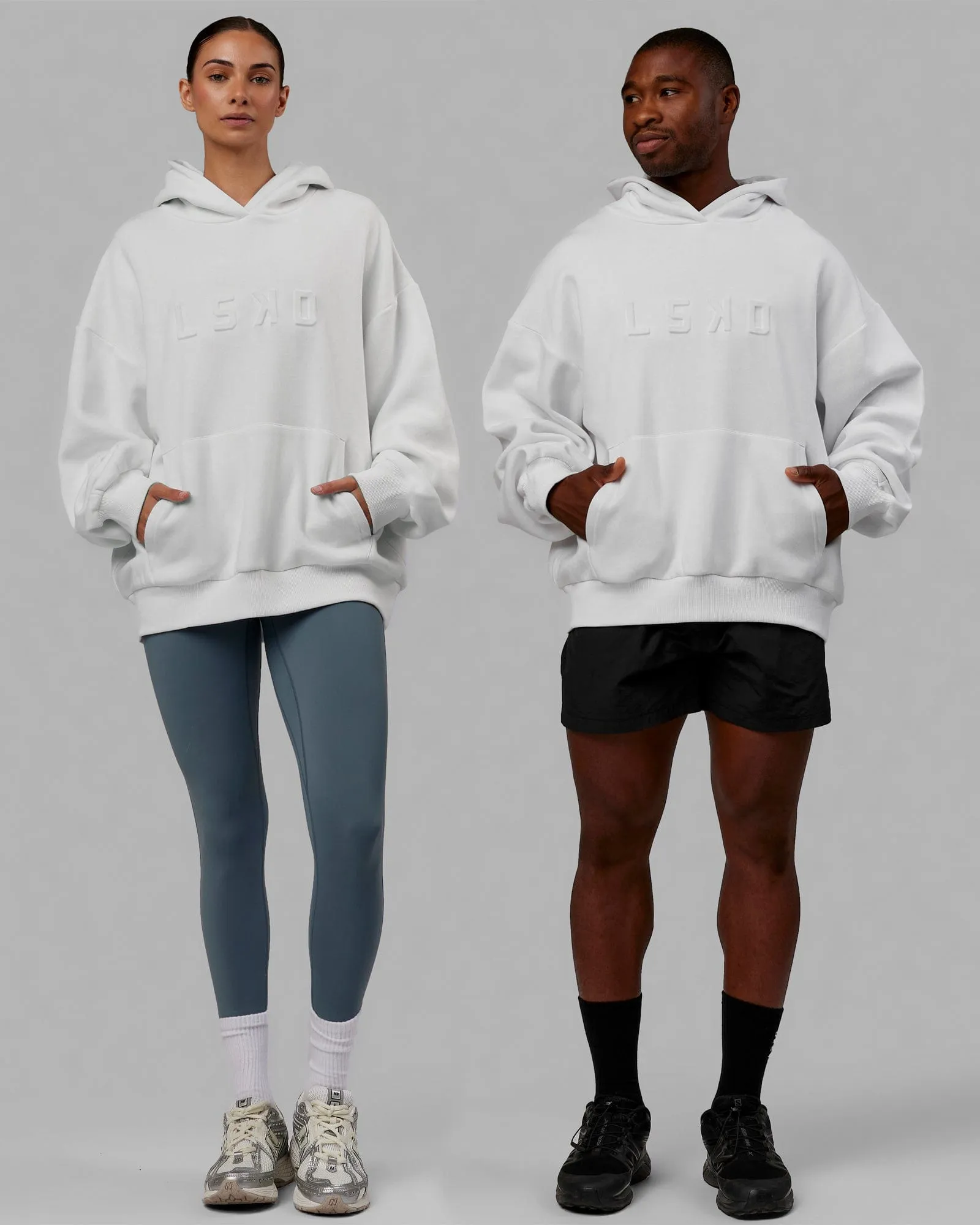 Unisex Stamped Hoodie Oversize - White sold by LSKD