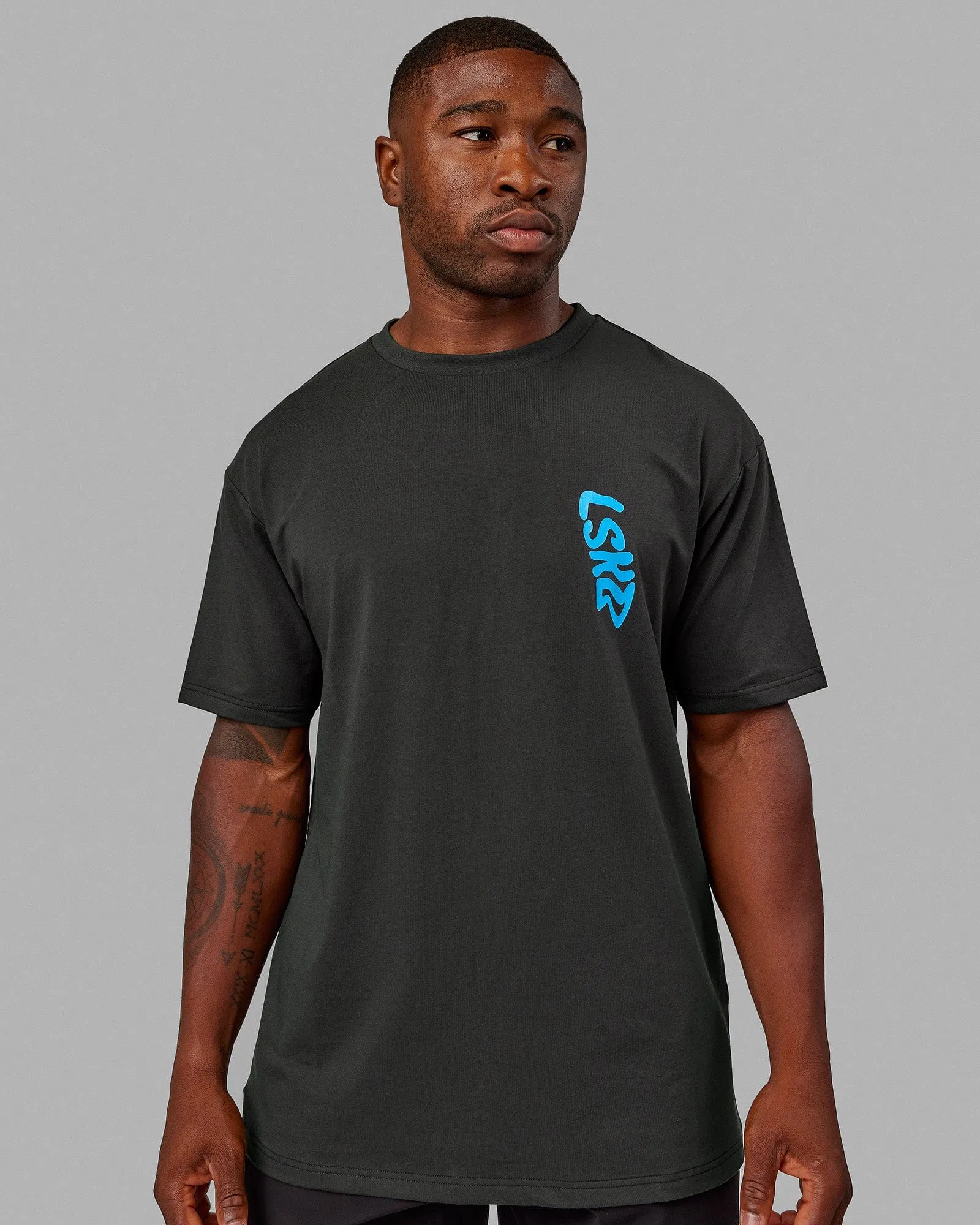 Unisex Miami24 FLXCotton Tee Oversize - Pirate Black-Blue sold by LSKD product image thumbnail 3