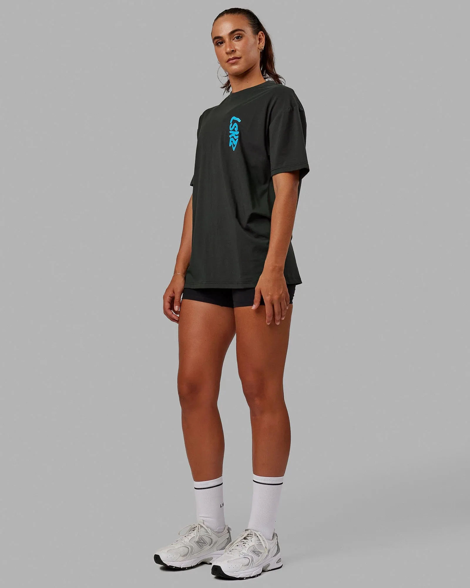 Unisex Miami24 FLXCotton Tee Oversize - Pirate Black-Blue sold by LSKD product image thumbnail 4