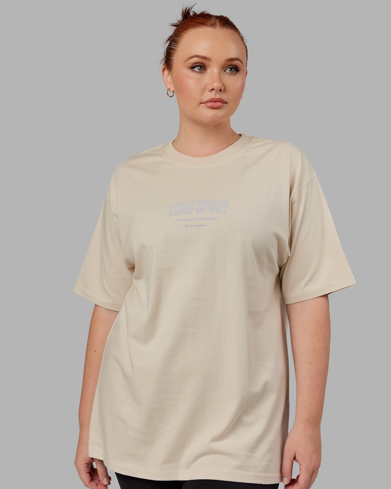 Unisex Standard Heavyweight Tee Oversize - Bone sold by LSKD product image thumbnail 2