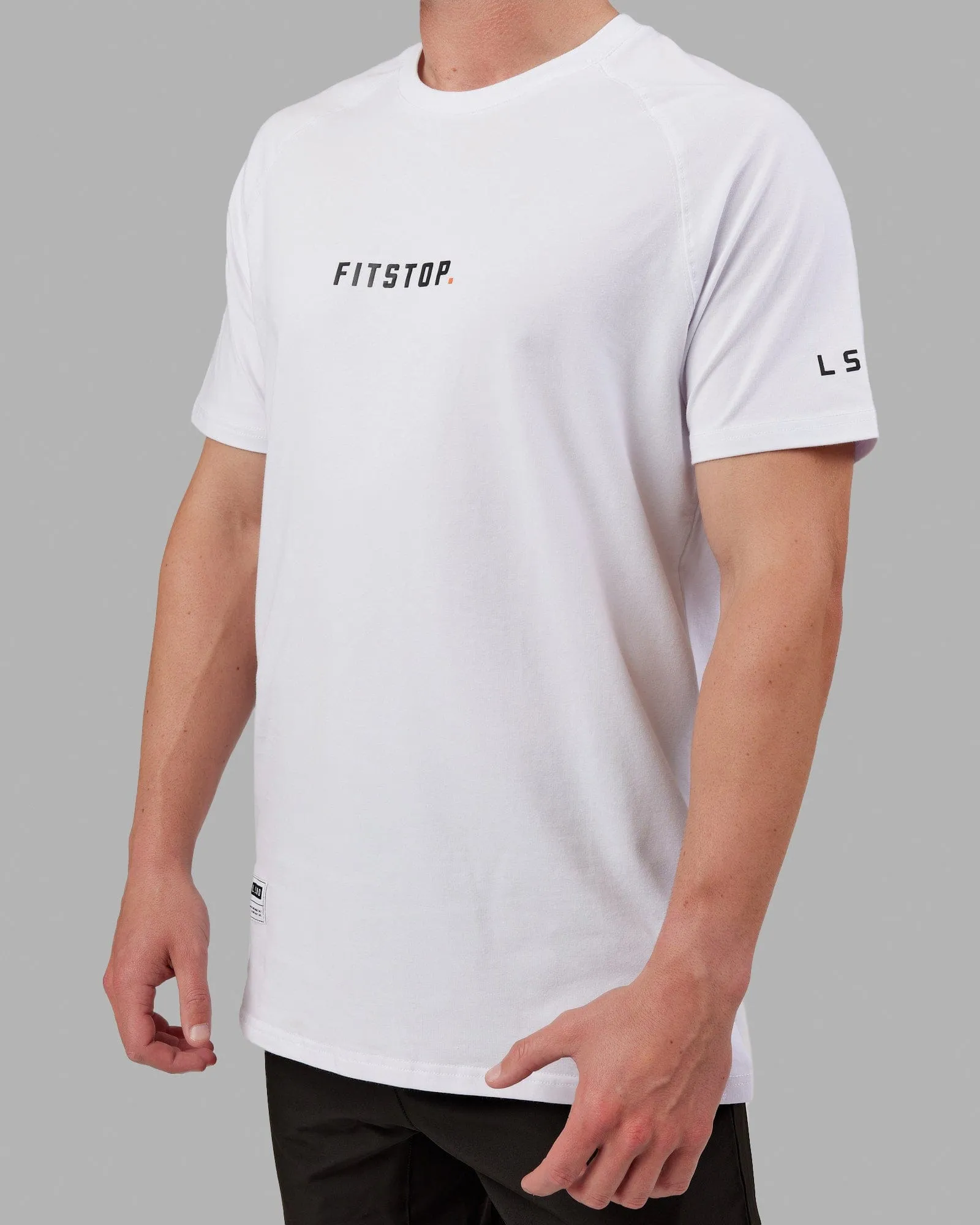 Fitstop Fast FLXCotton Tee - White-Black sold by LSKD product image thumbnail 4