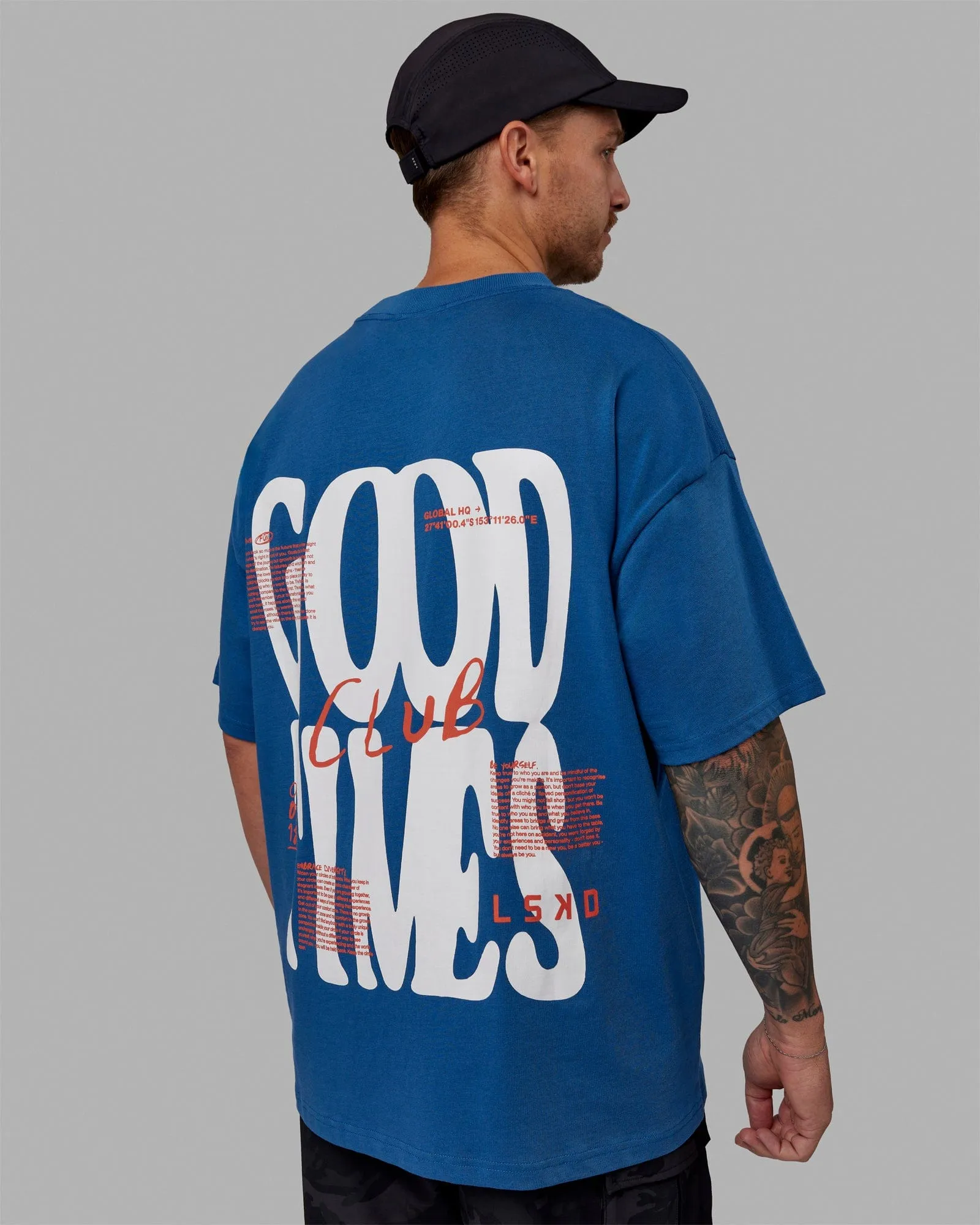 Unisex Good Times Club 2.0 Heavyweight Tee Oversize - High Tide-White sold by LSKD product image thumbnail 3