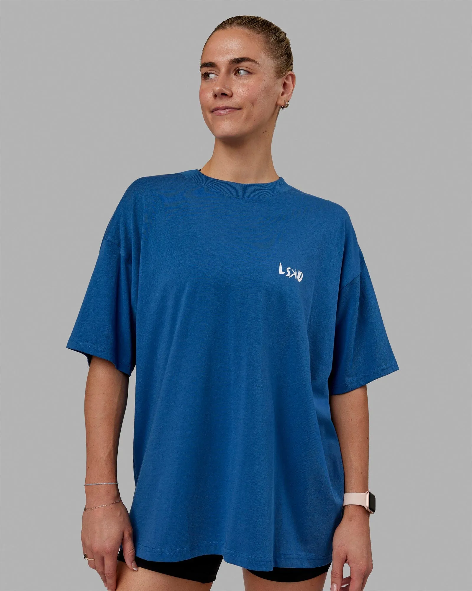 Unisex Good Times Club 2.0 Heavyweight Tee Oversize - High Tide-White sold by LSKD product image thumbnail 2