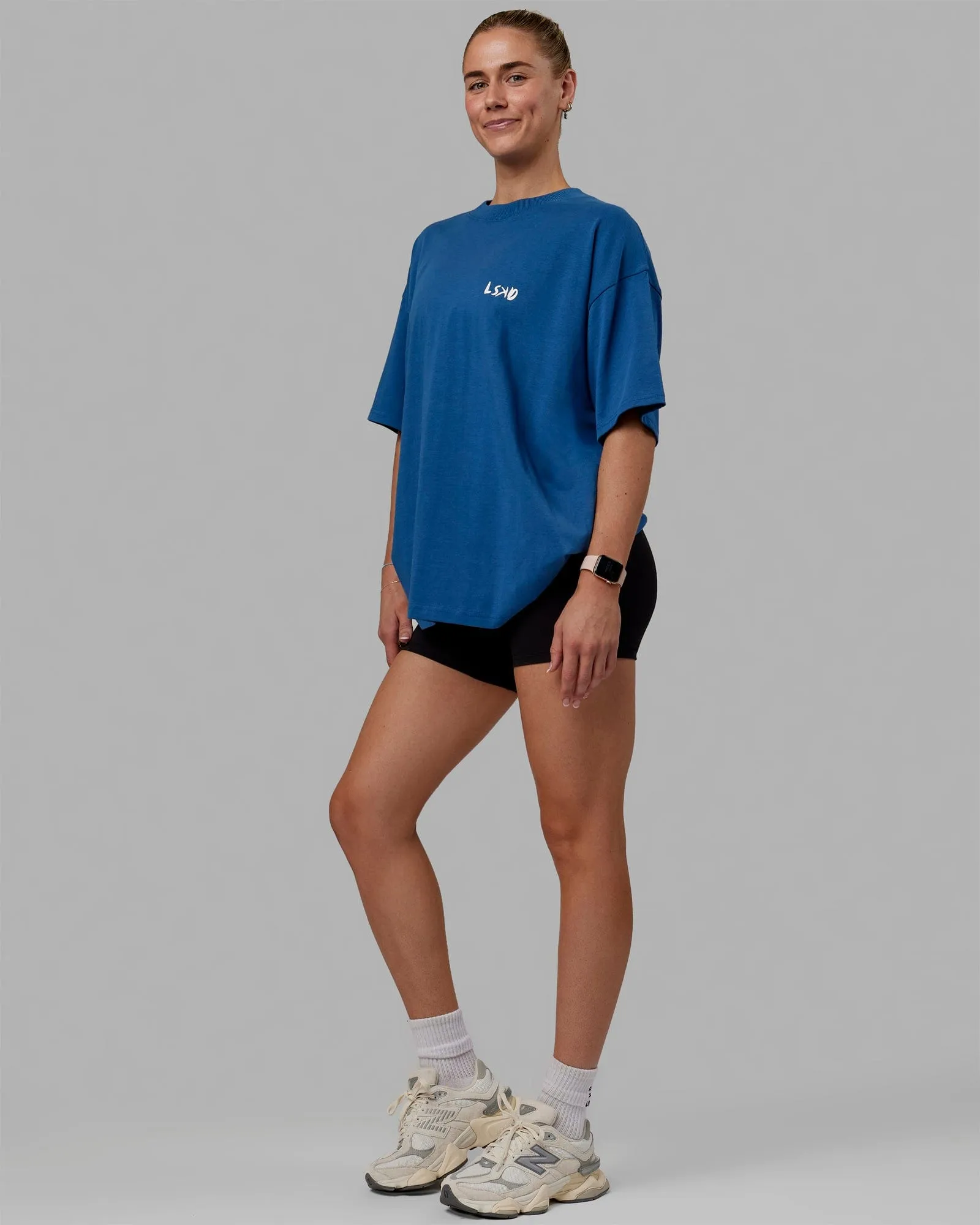 Unisex Good Times Club 2.0 Heavyweight Tee Oversize - High Tide-White sold by LSKD product image thumbnail 4