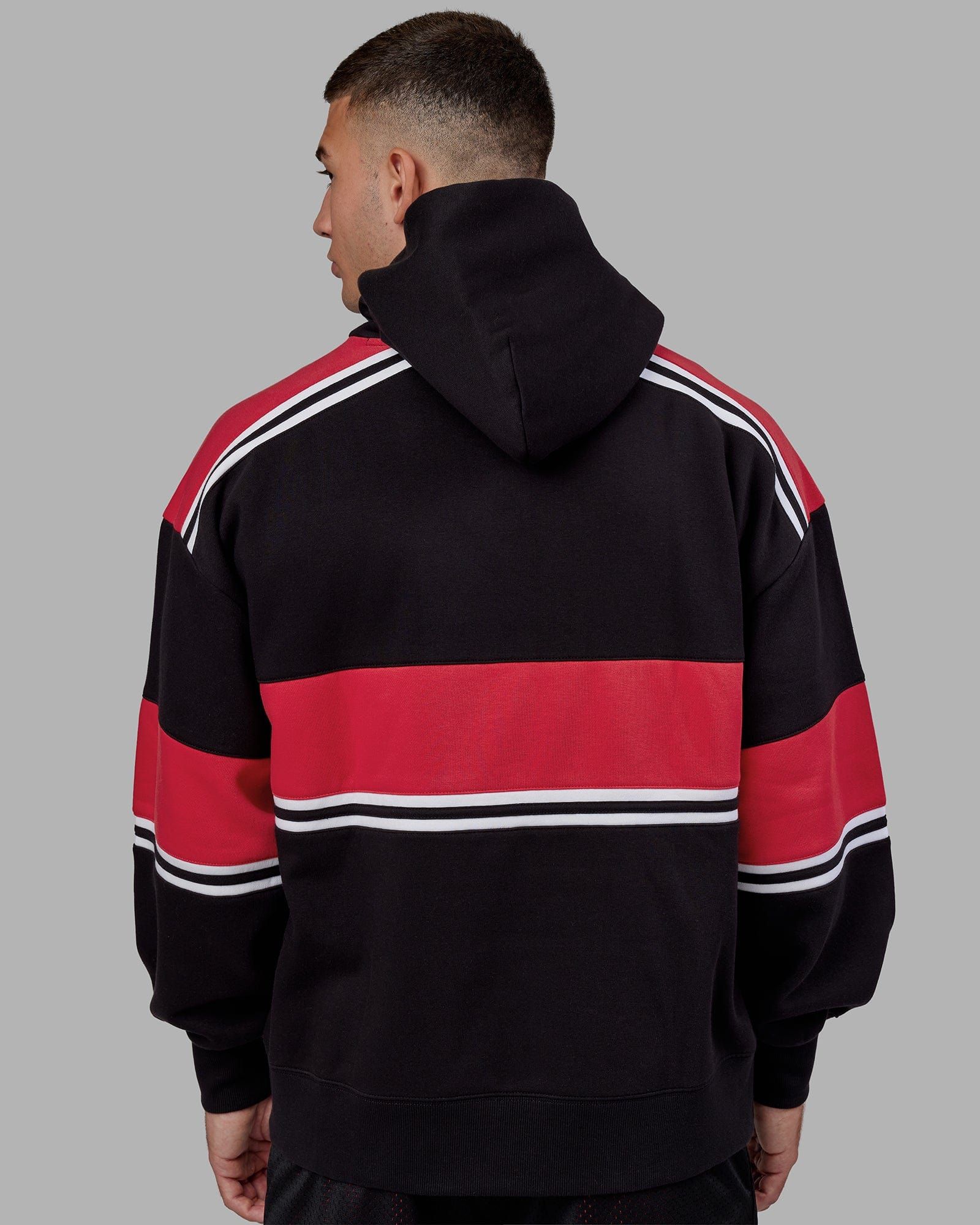 Unisex A-Team Hoodie Oversize - Black-Scarlet sold by LSKD product image thumbnail 4
