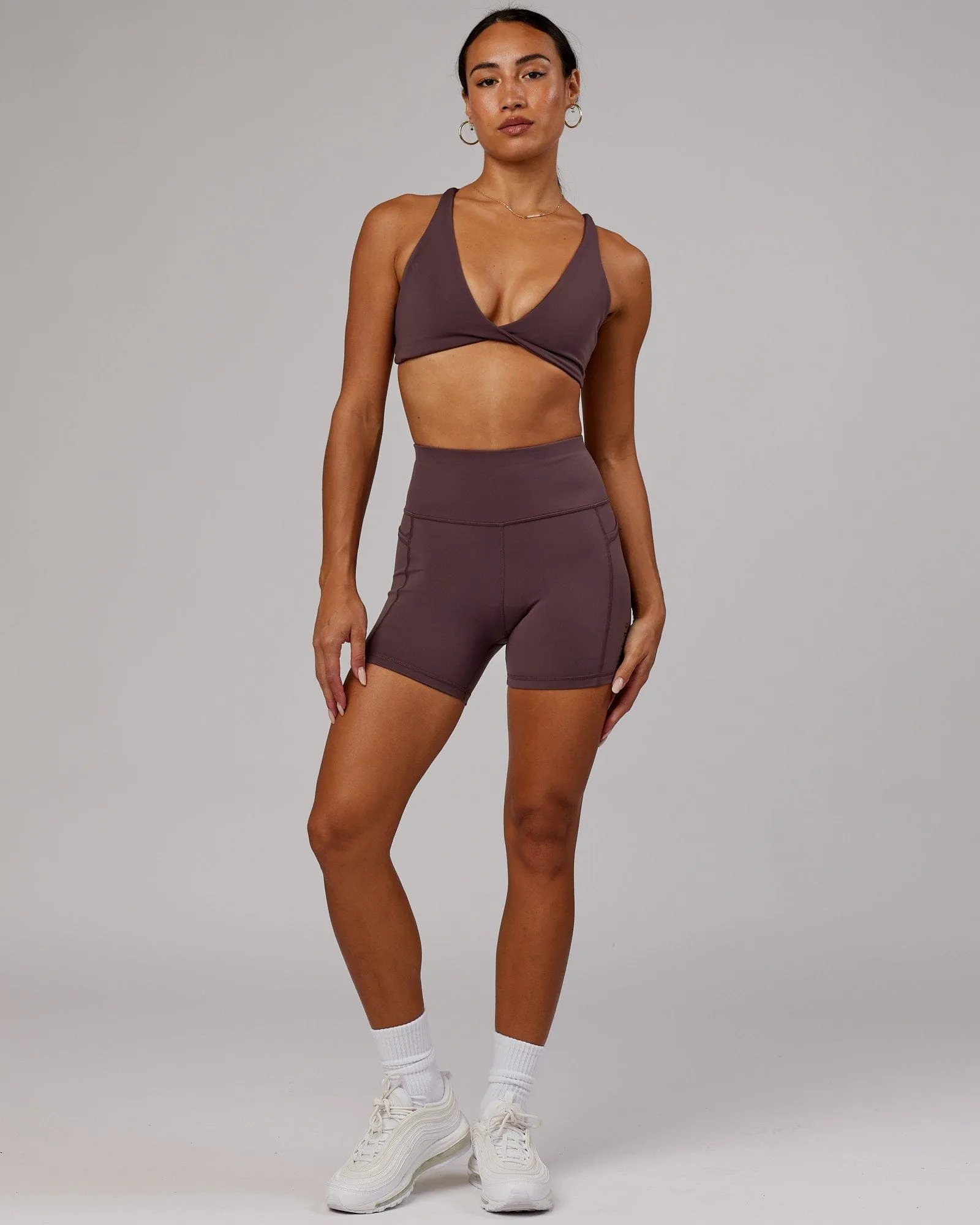 Agile Sports Bra - Plum sold by LSKD product image thumbnail 4