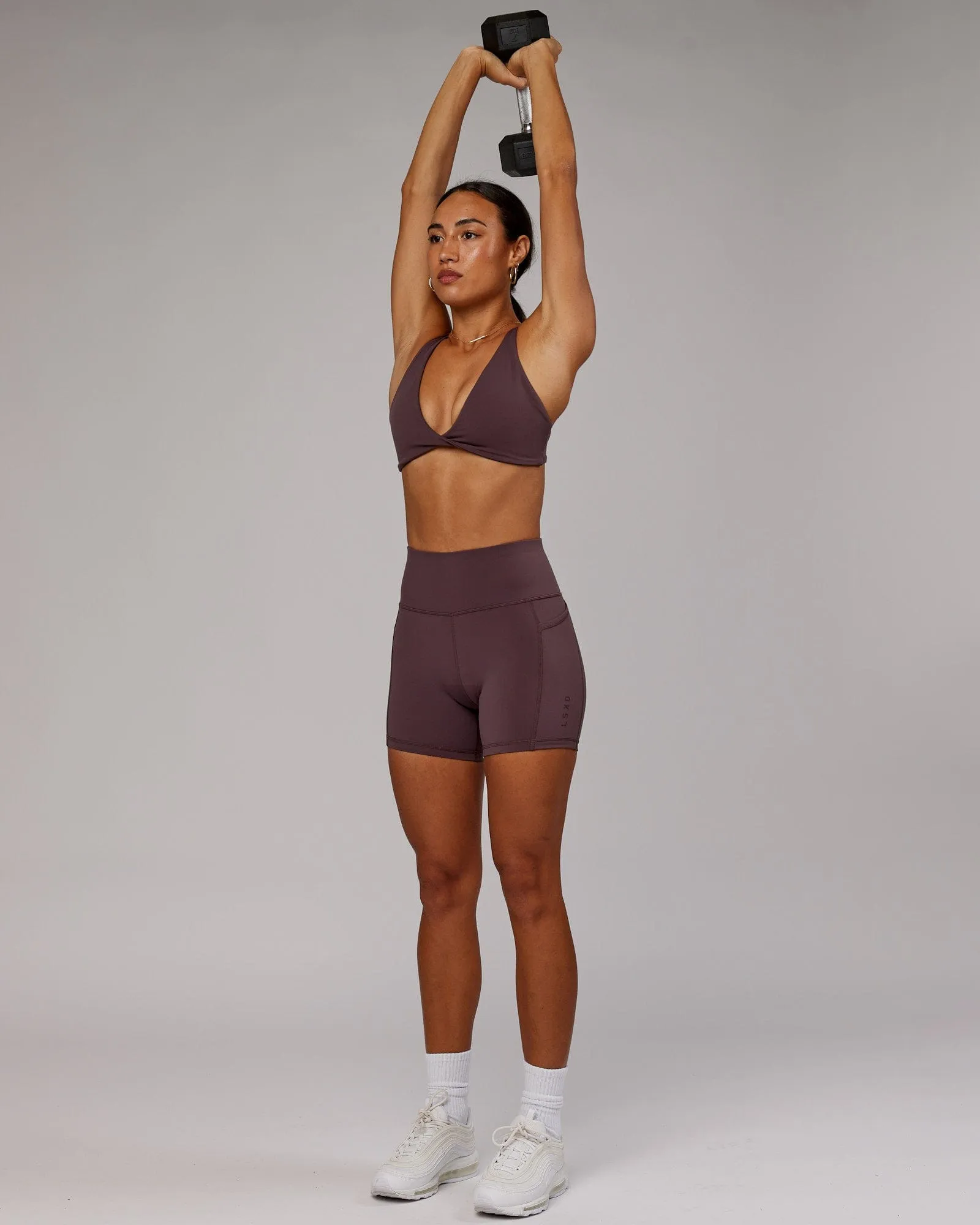 Agile Sports Bra - Plum sold by LSKD product image thumbnail 3