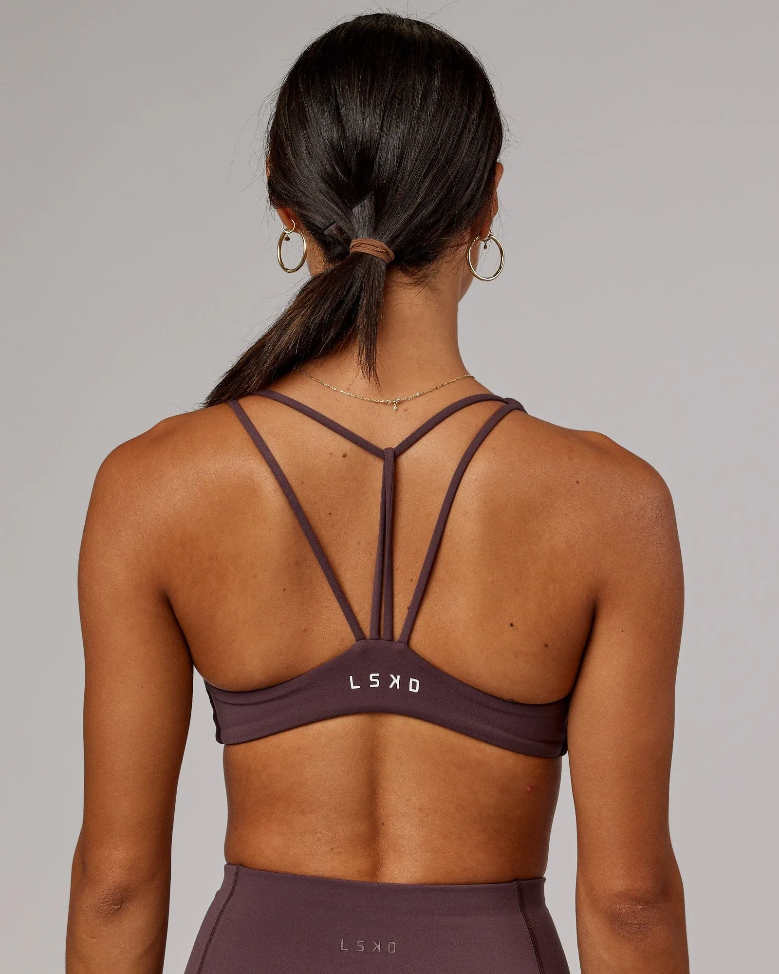 Agile Sports Bra - Plum sold by LSKD product image thumbnail 5