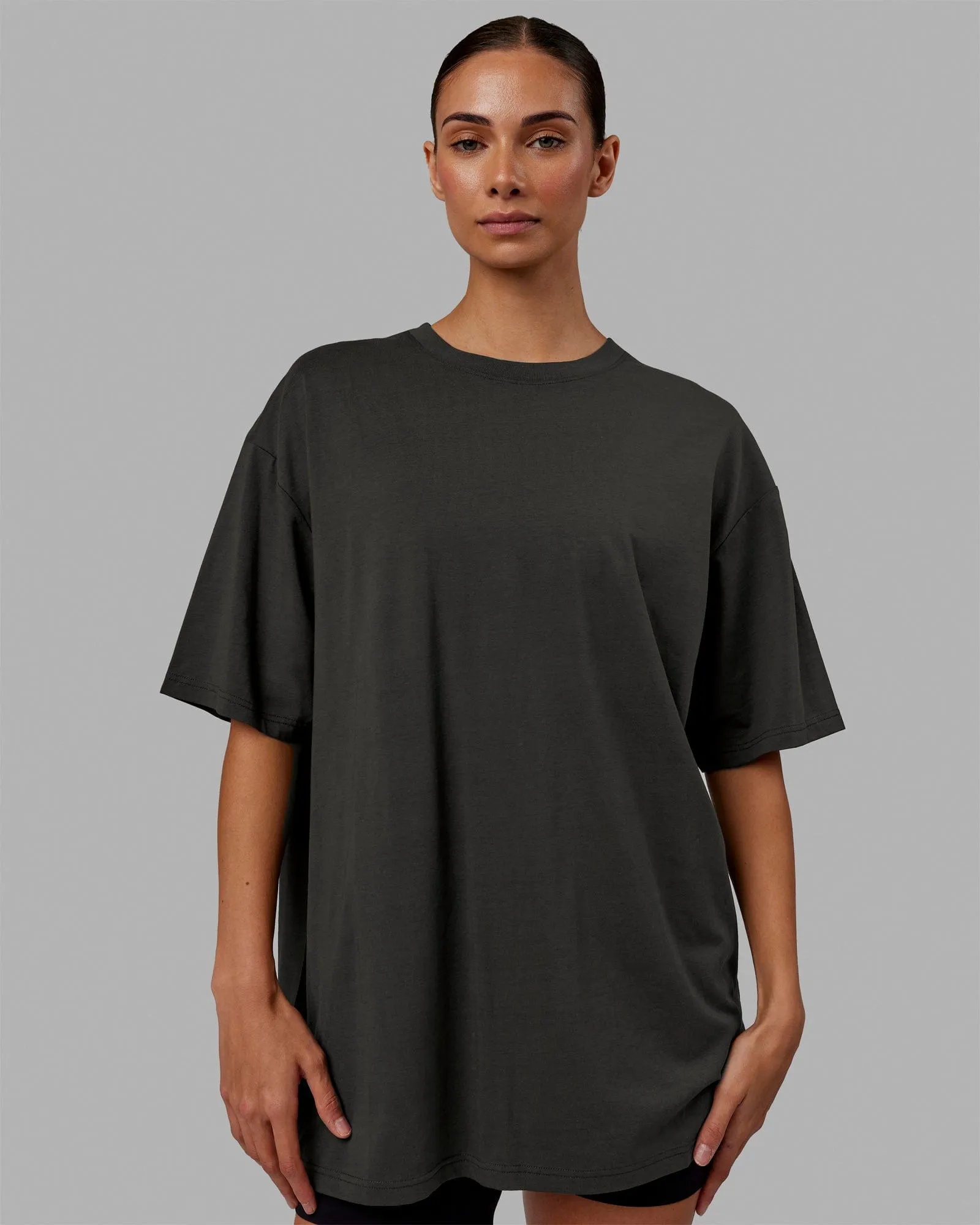 Unisex Love The Run FLXCotton Tee Oversize - Pirate Black-Black sold by LSKD product image thumbnail 3