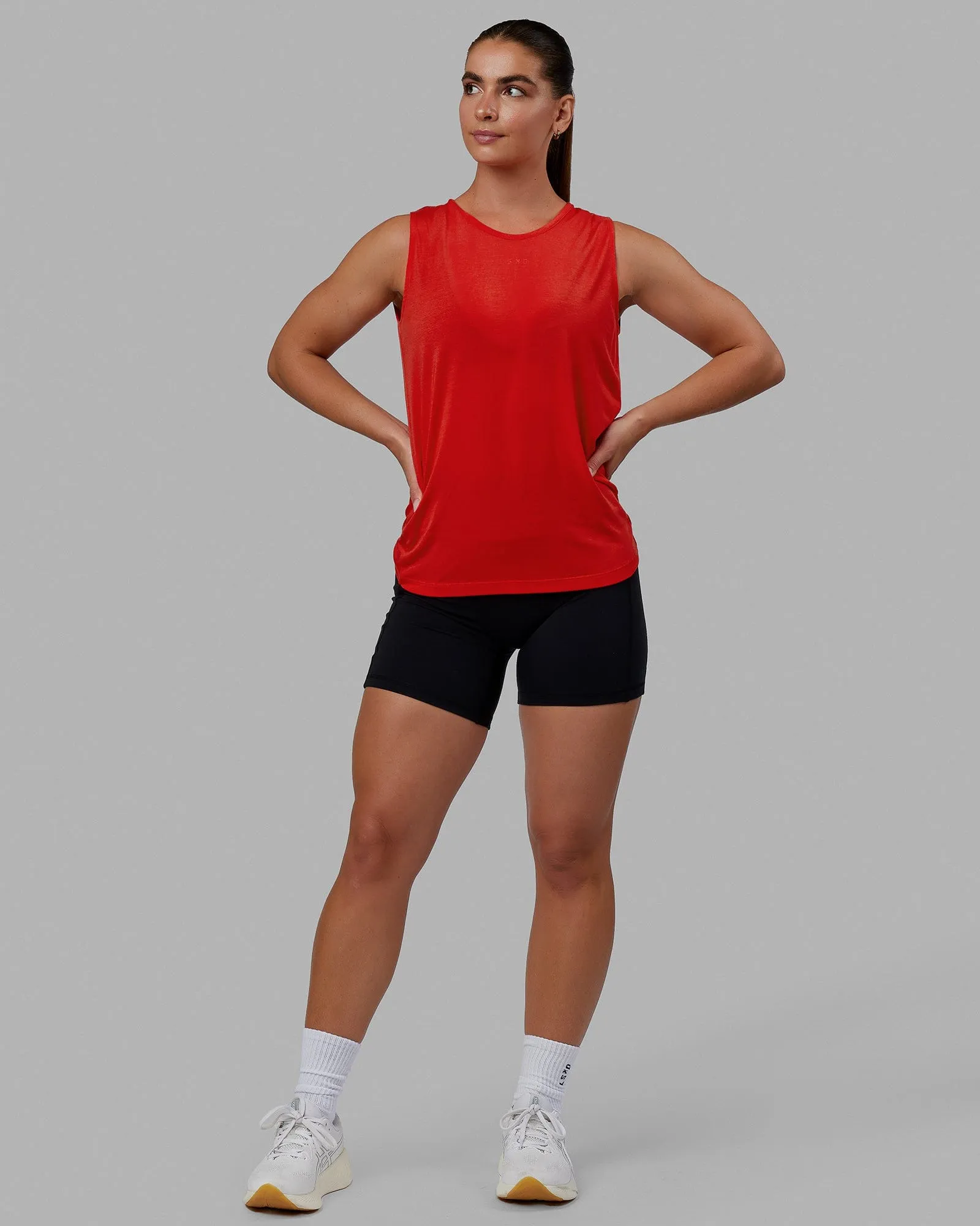 Swivel Open Back Tank - Infrared sold by LSKD product image thumbnail 4