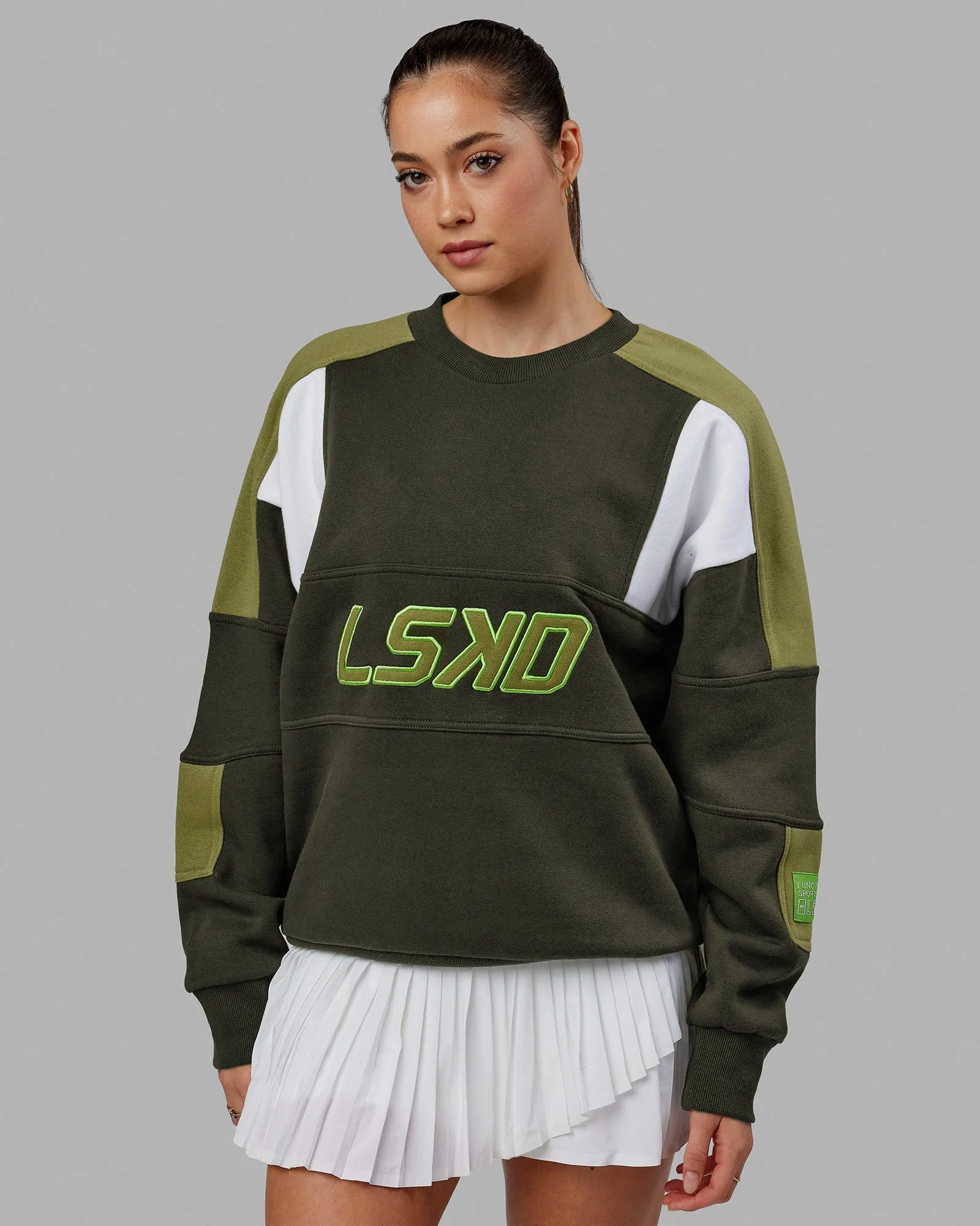 Unisex Slam Sweater Oversize - Forest Night-Moss Stone sold by LSKD product image thumbnail 5