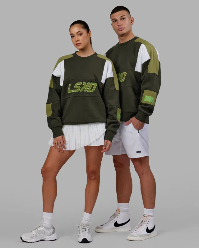 Unisex Slam Sweater Oversize - Forest Night-Moss Stone sold by LSKD