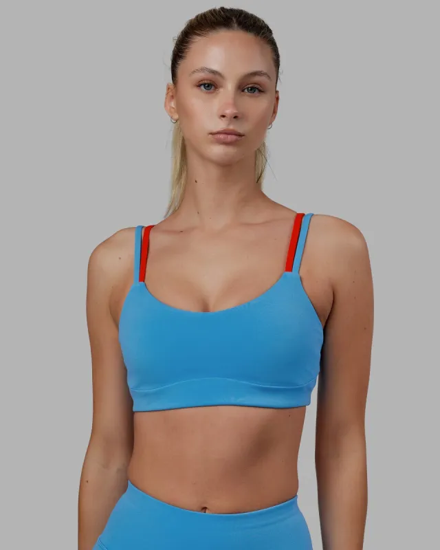 Structure Sports Bra - Azure Blue-Infrared sold by LSKD