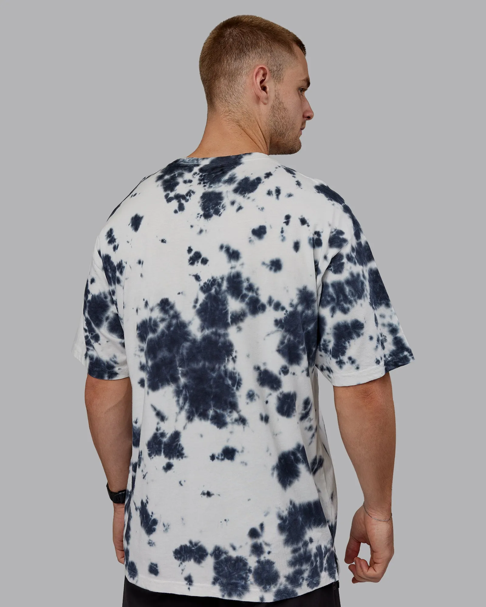 1% Better Heavyweight Oversize Tee - White-Black Tie Dye sold by LSKD product image thumbnail 4