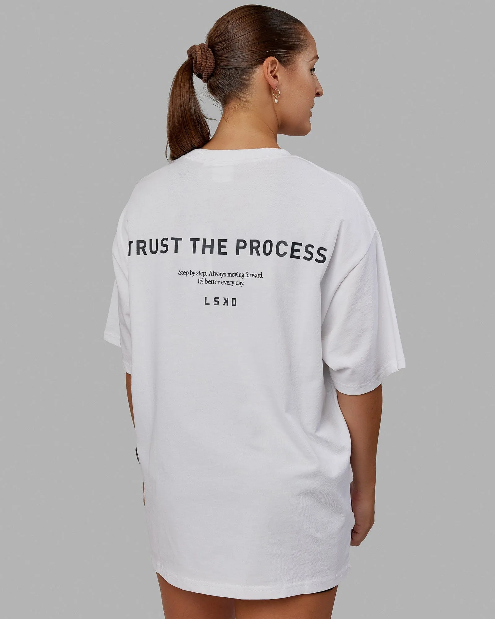 Unisex Process Heavyweight Tee Oversize - White-Grey sold by LSKD product image thumbnail 2