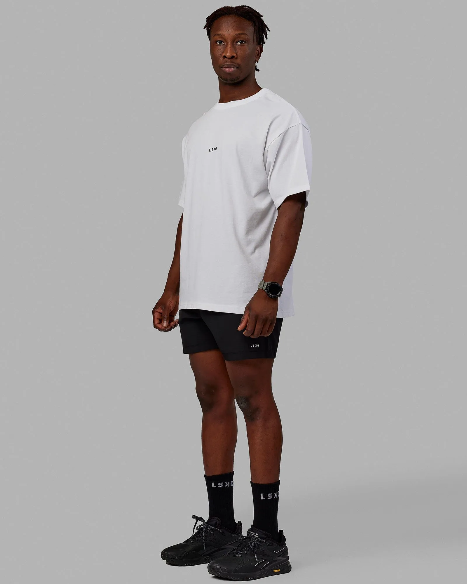 Unisex Process Heavyweight Tee Oversize - White-Grey sold by LSKD product image thumbnail 5