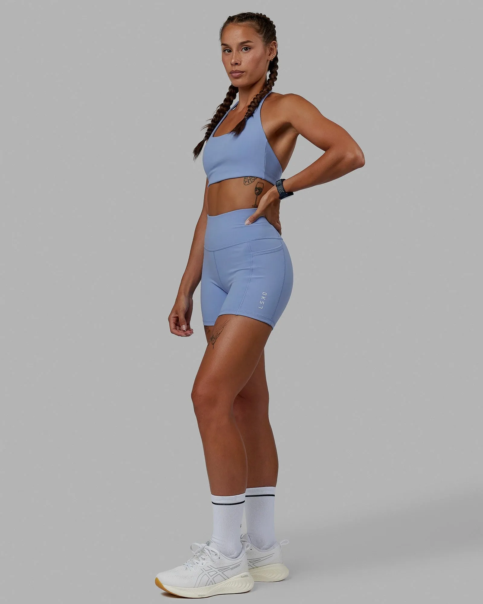 Challenger Sports Bra - Arctic Blue sold by LSKD product image thumbnail 3
