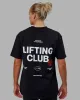 Lifting Club FLXCotton Tee Oversize - Black-White-Red sold by LSKD