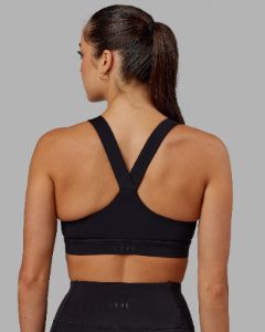 Rep Sports Bra Small Logo - Black-Azure Blue sold by LSKD