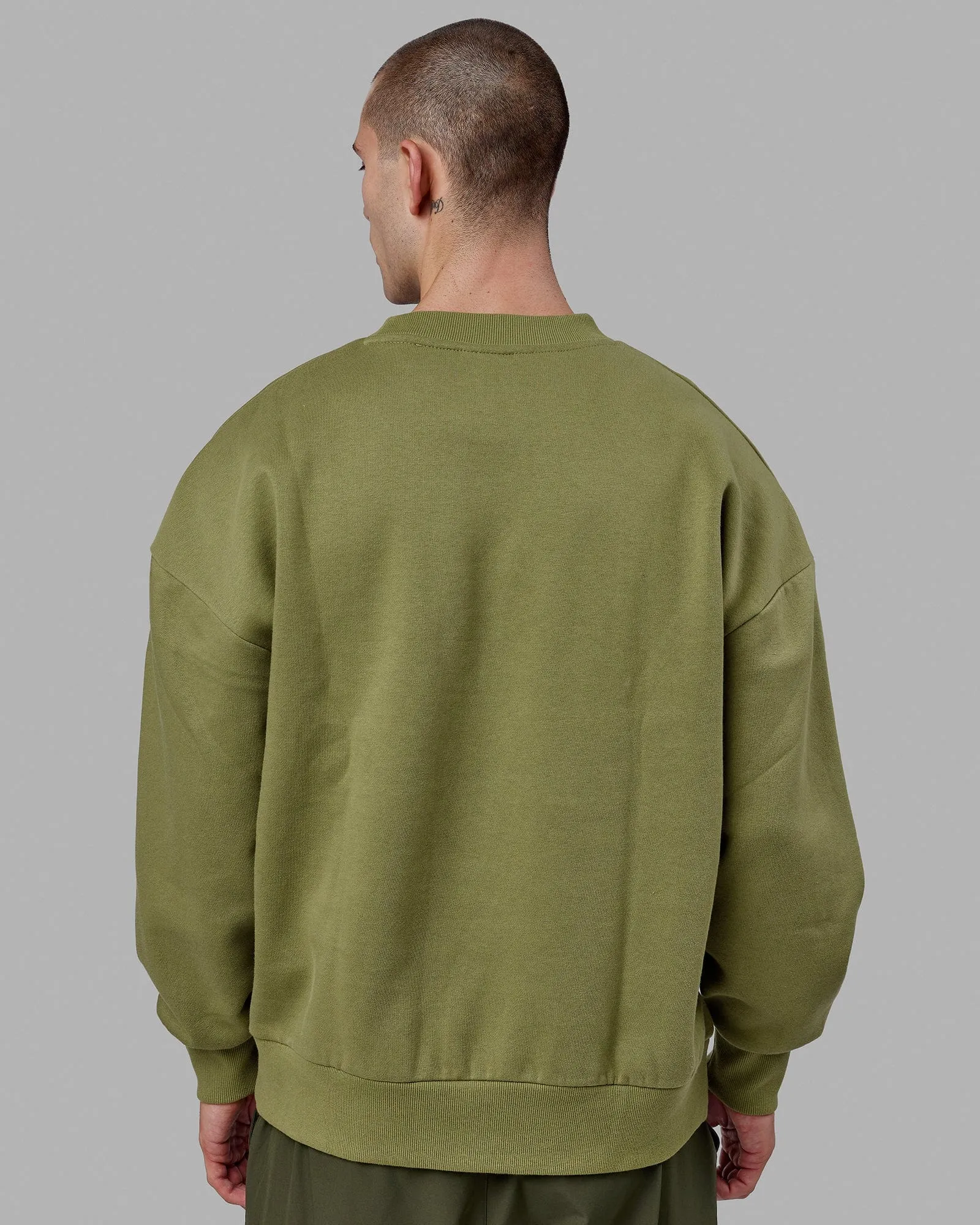 Unisex Stamped Sweater Oversize - Moss Stone sold by LSKD product image thumbnail 5